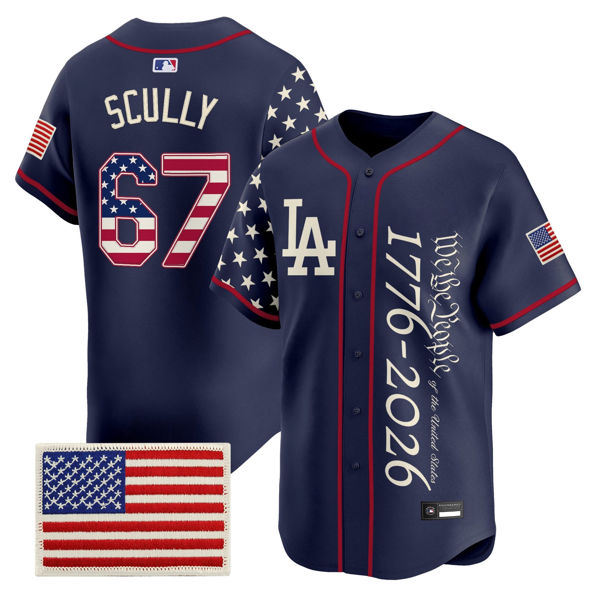 Men's Los Angeles Dodgers "America 250 Edition" Vapor Premier Limited Jersey V2 - Stitched