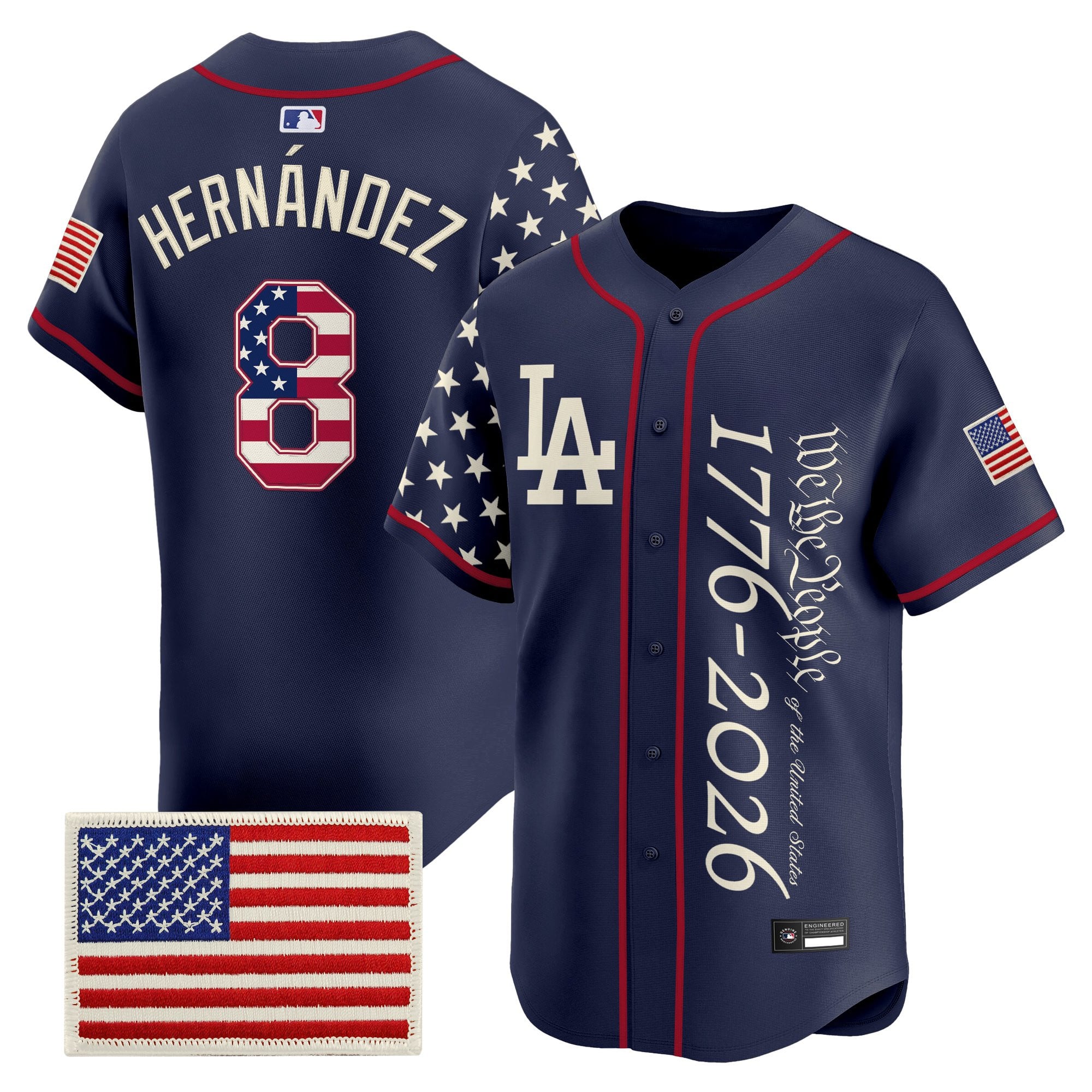 Men's Los Angeles Dodgers "America 250 Edition" Vapor Premier Limited Jersey V2 - Stitched