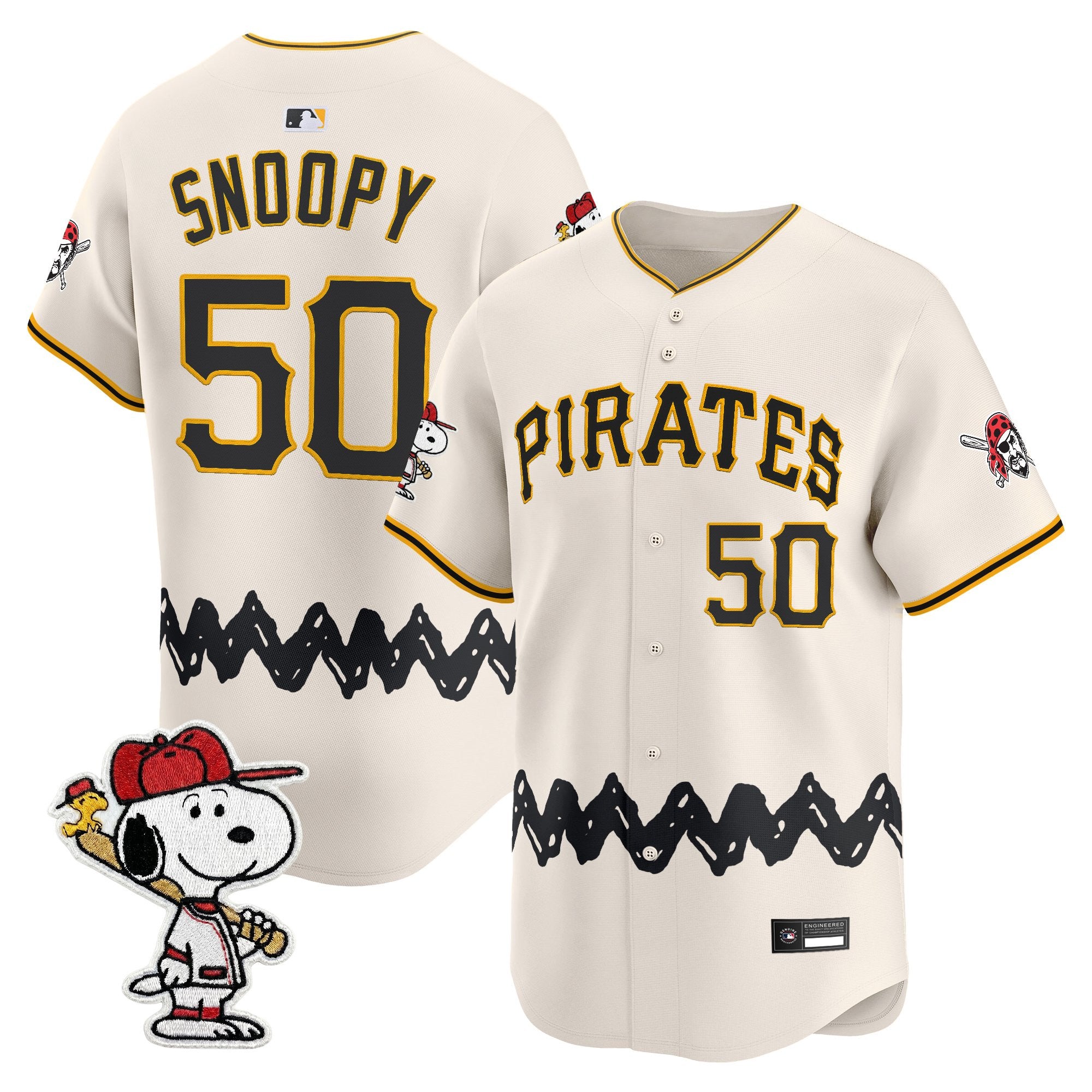Men's Pittsburgh Pirates x Peanuts Vapor Premier Limited Jersey - Stitched
