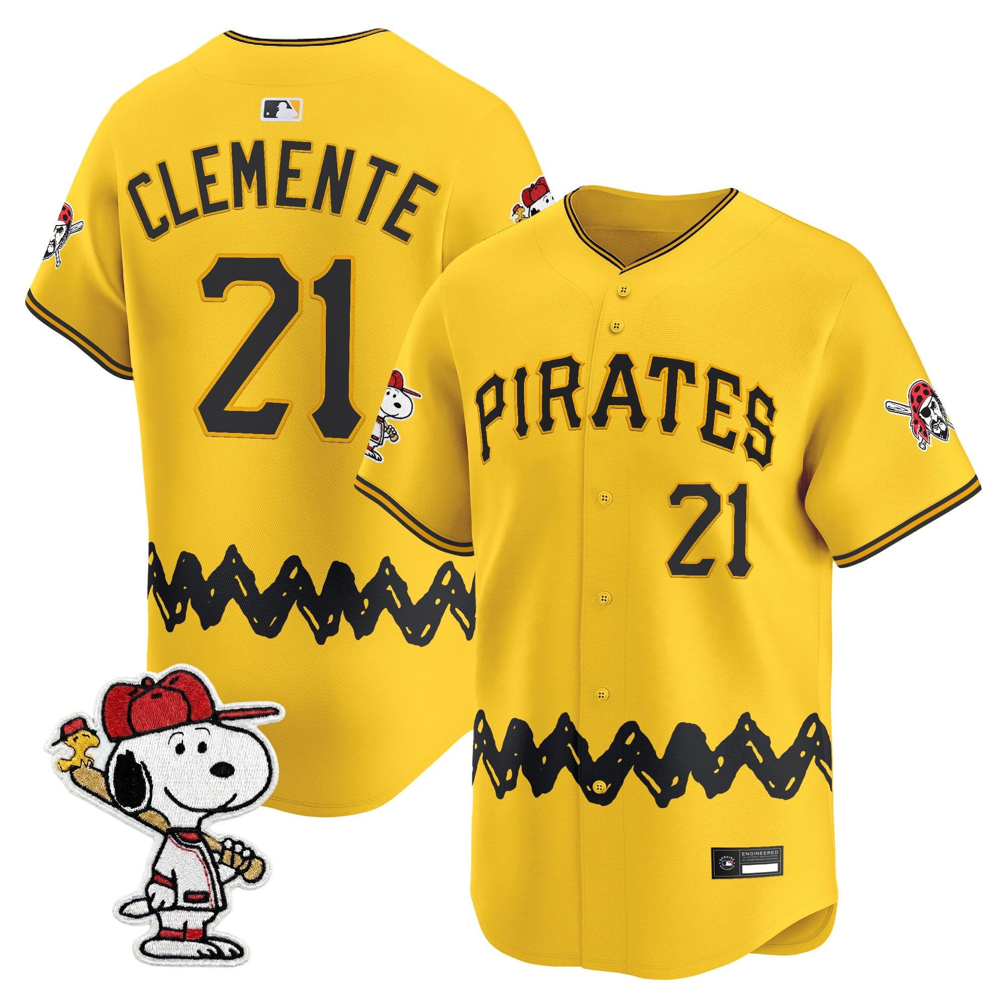 Men's Pittsburgh Pirates x Peanuts Vapor Premier Limited Jersey - Stitched