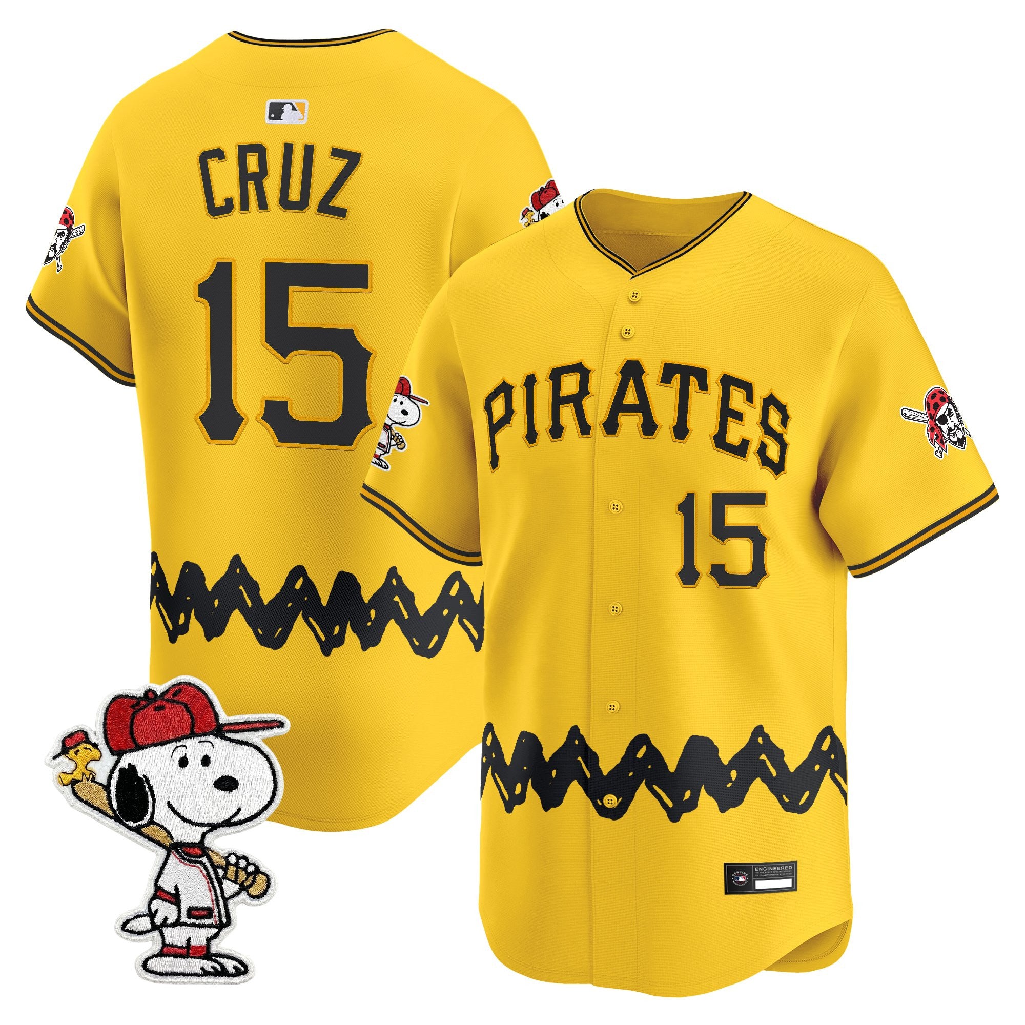 Men's Pittsburgh Pirates x Peanuts Vapor Premier Limited Jersey - Stitched
