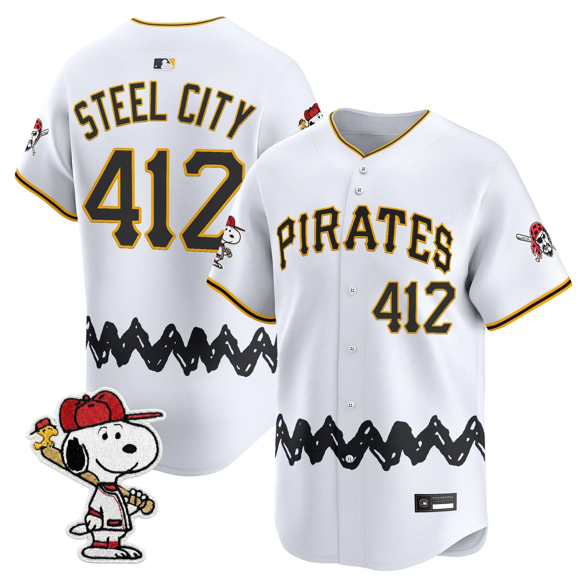 Men's Pittsburgh Pirates x Peanuts Vapor Premier Limited Jersey - Stitched
