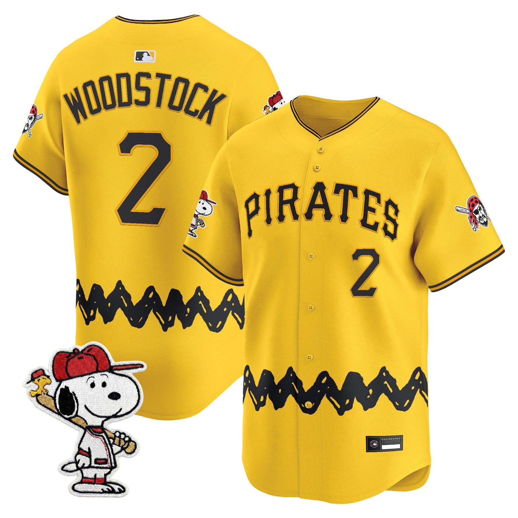 Men's Pittsburgh Pirates x Peanuts Vapor Premier Limited Jersey - Stitched