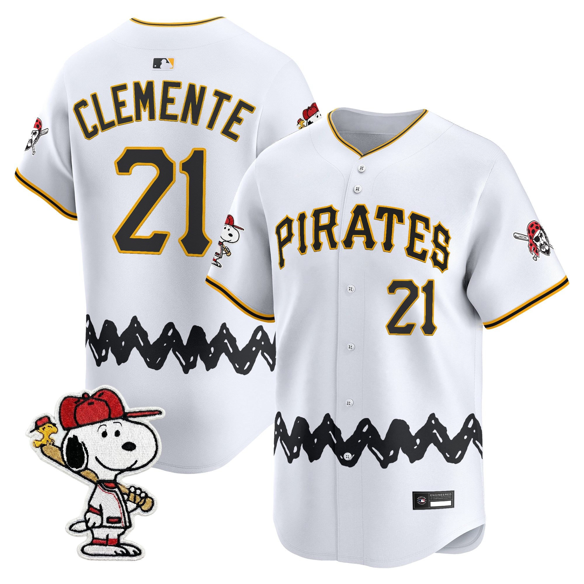Men's Pittsburgh Pirates x Peanuts Vapor Premier Limited Jersey - Stitched
