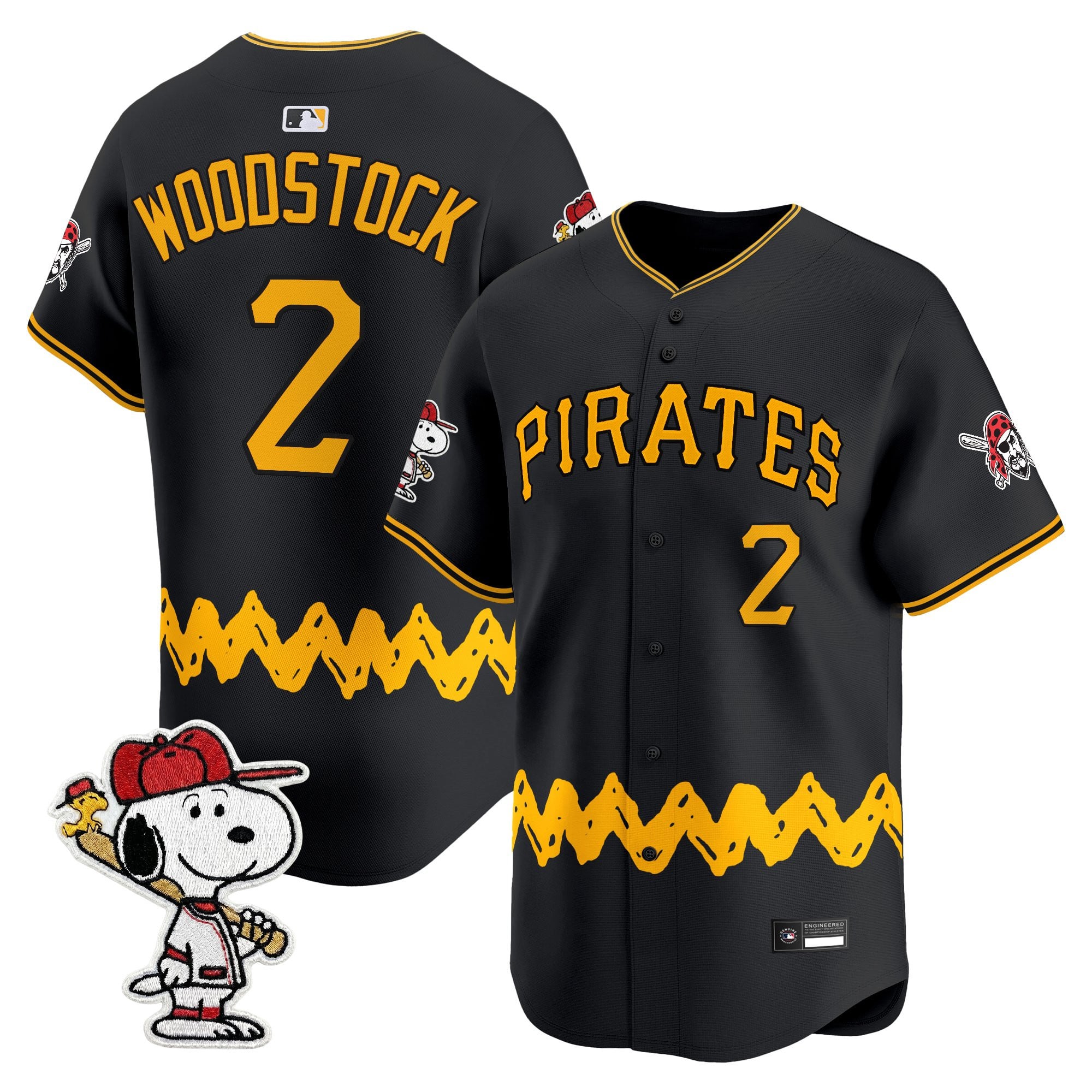 Men's Pittsburgh Pirates x Peanuts Vapor Premier Limited Jersey - Stitched