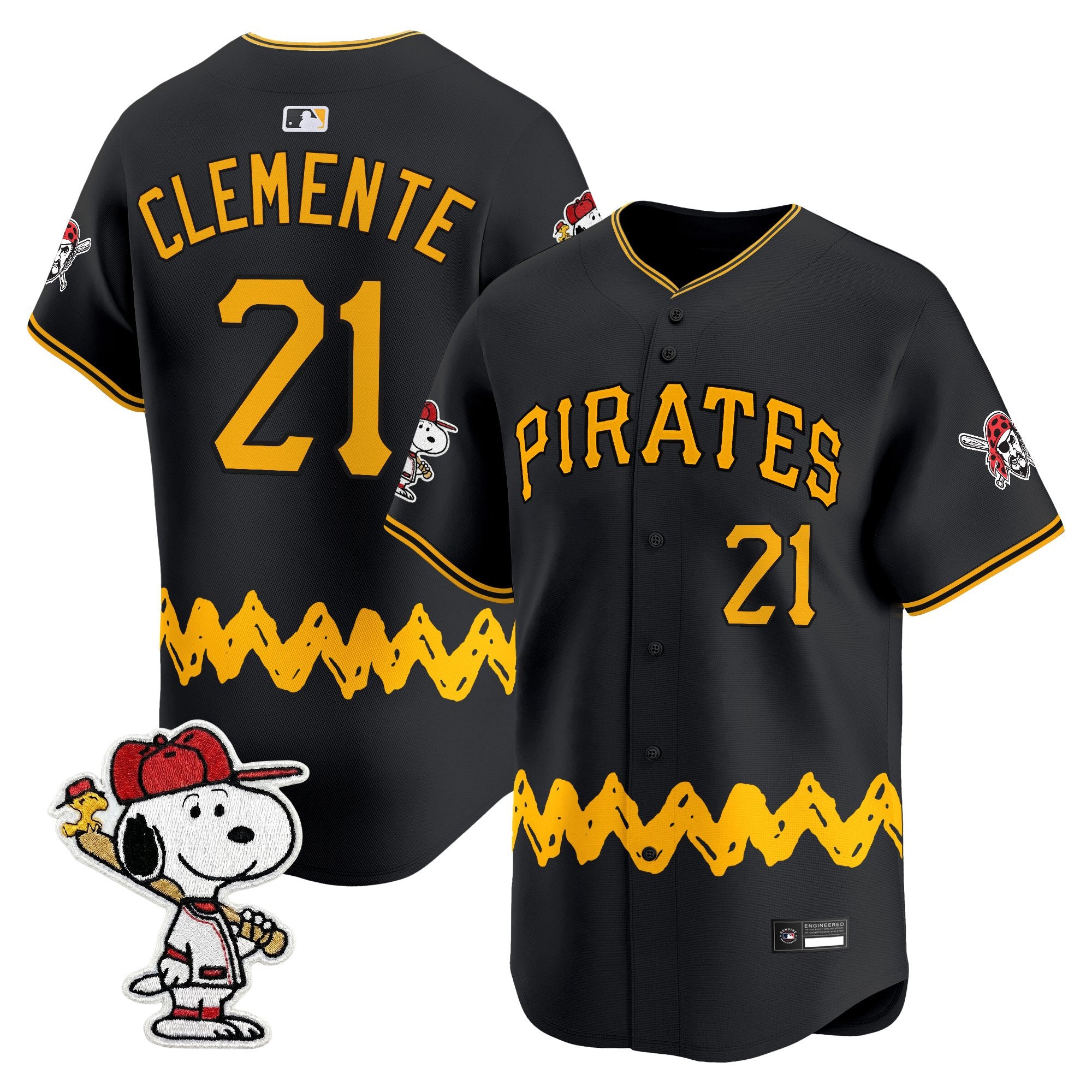 Men's Pittsburgh Pirates x Peanuts Vapor Premier Limited Jersey - Stitched