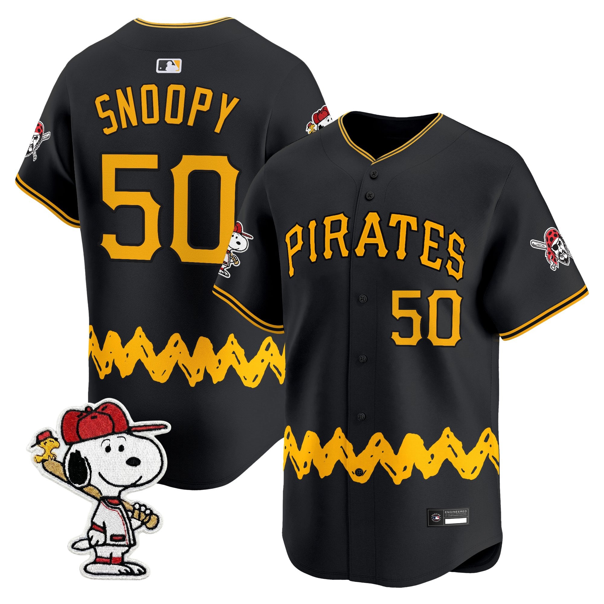 Men's Pittsburgh Pirates x Peanuts Vapor Premier Limited Jersey - Stitched