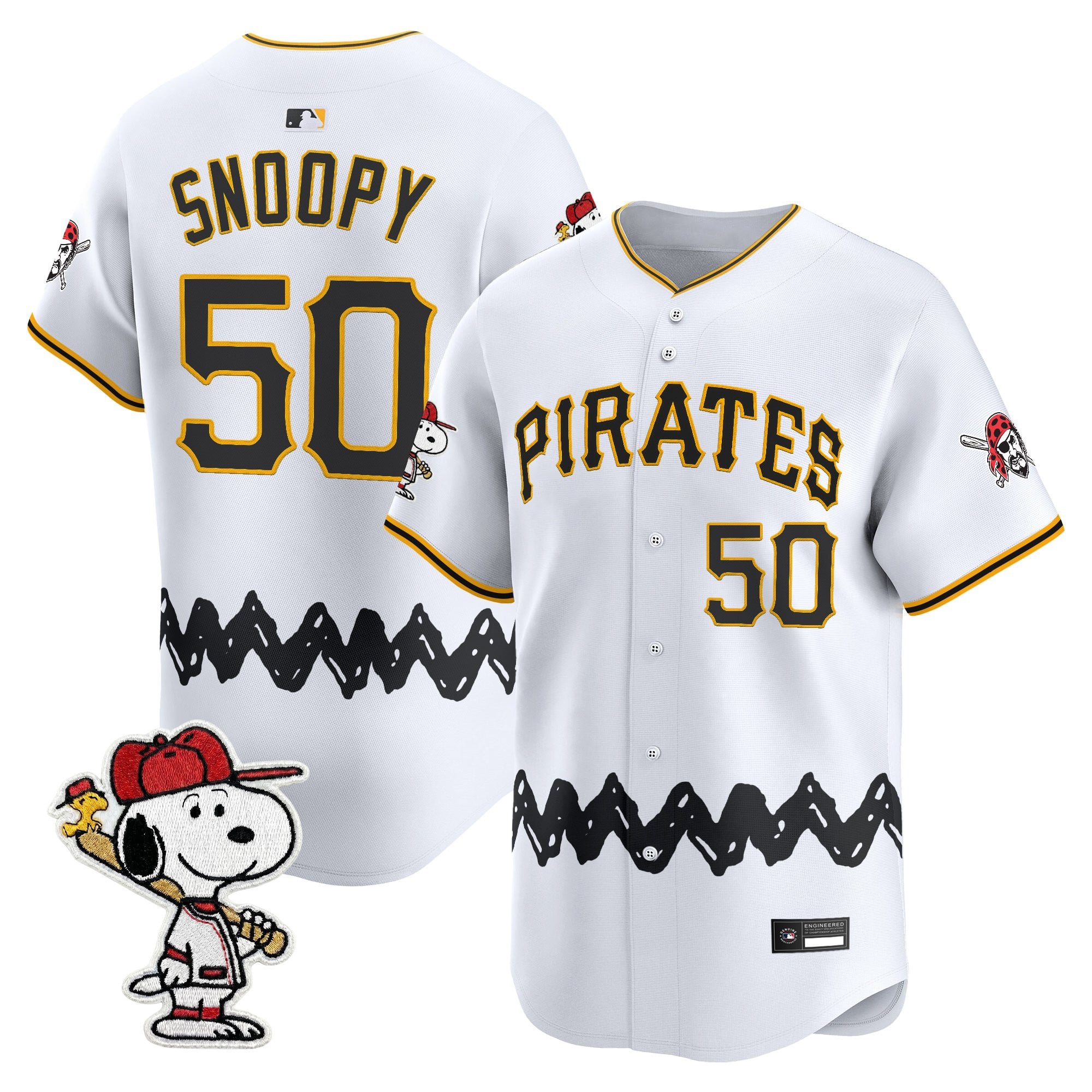 Men's Pittsburgh Pirates x Peanuts Vapor Premier Limited Jersey - Stitched
