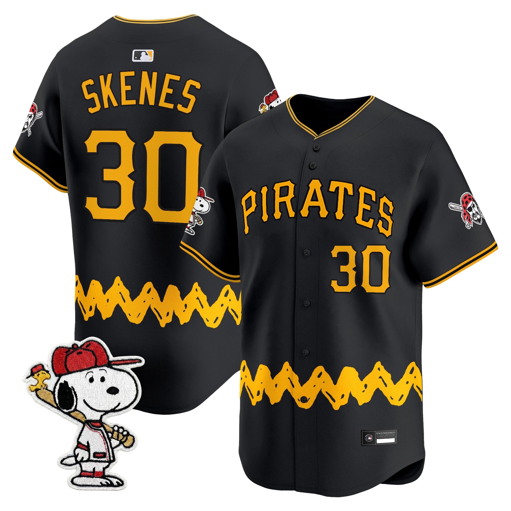 Men's Pittsburgh Pirates x Peanuts Vapor Premier Limited Jersey - Stitched