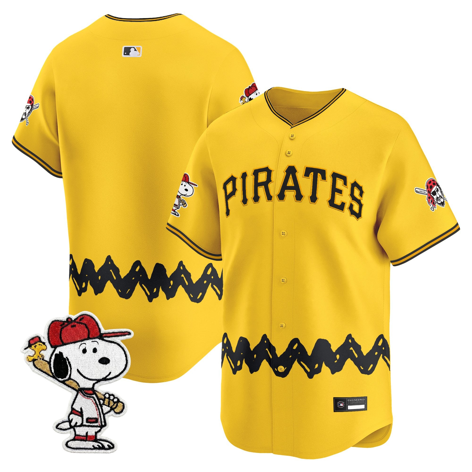 Men's Pittsburgh Pirates x Peanuts Vapor Premier Limited Jersey - Stitched