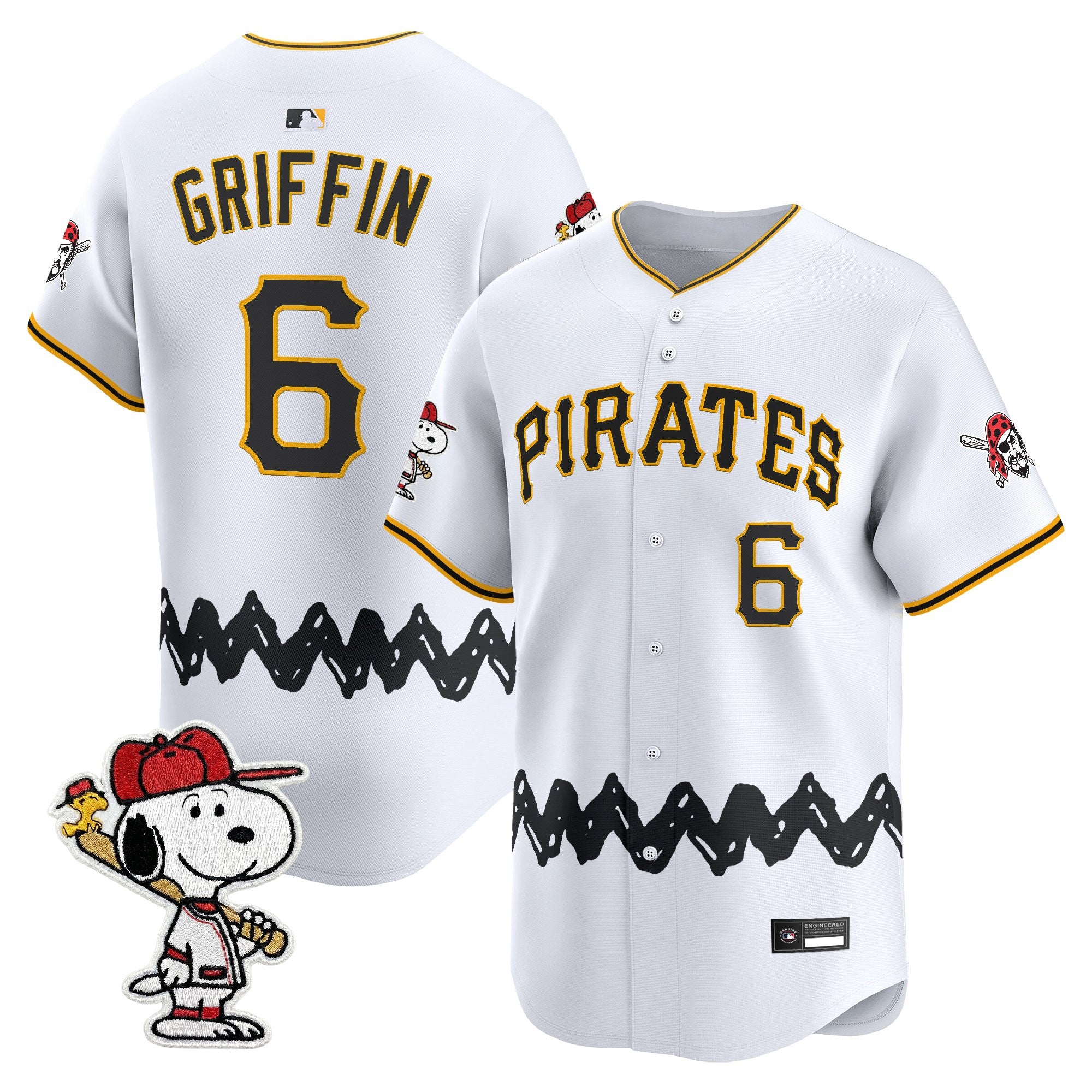 Men's Pittsburgh Pirates x Peanuts Vapor Premier Limited Jersey - Stitched