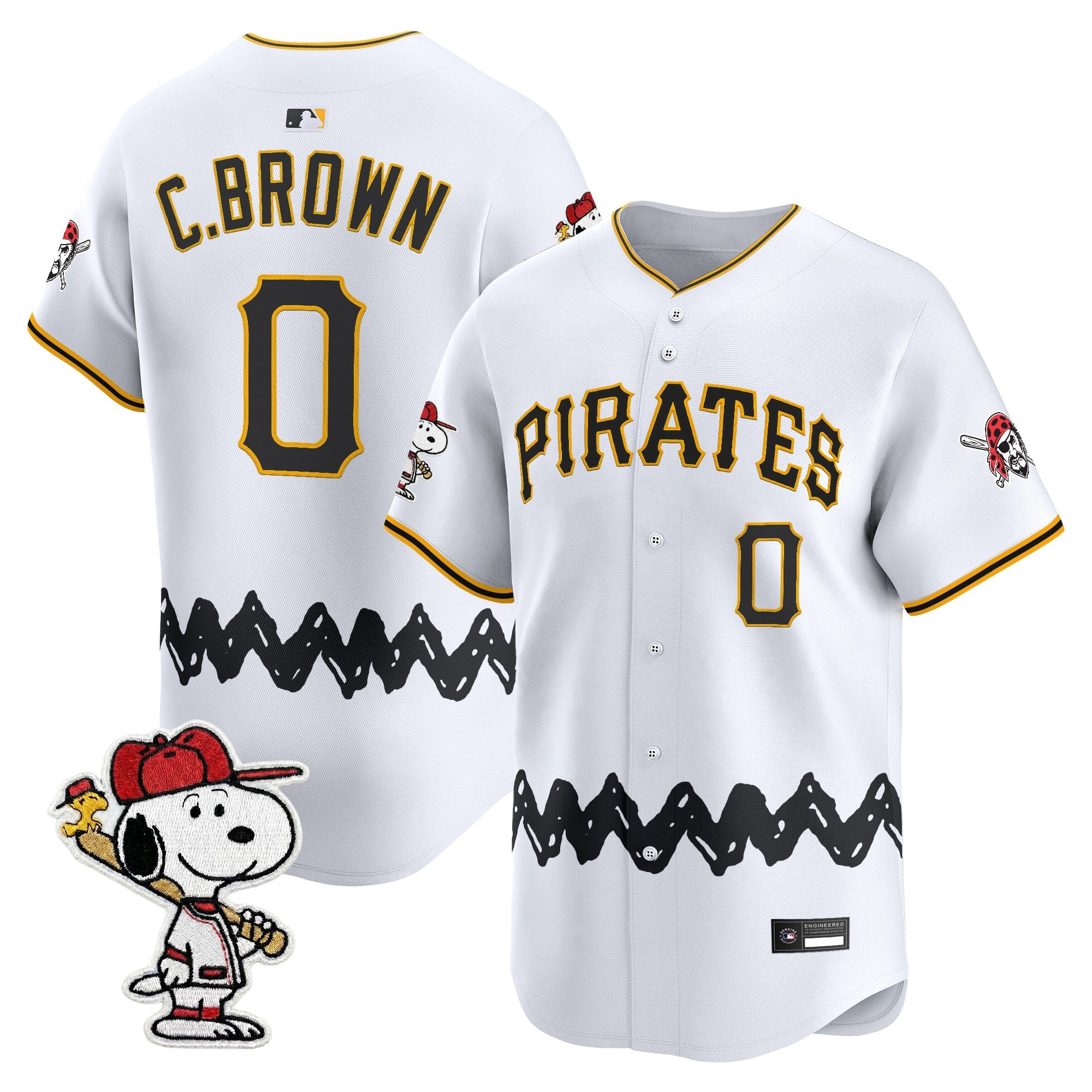 Men's Pittsburgh Pirates x Peanuts Vapor Premier Limited Jersey - Stitched