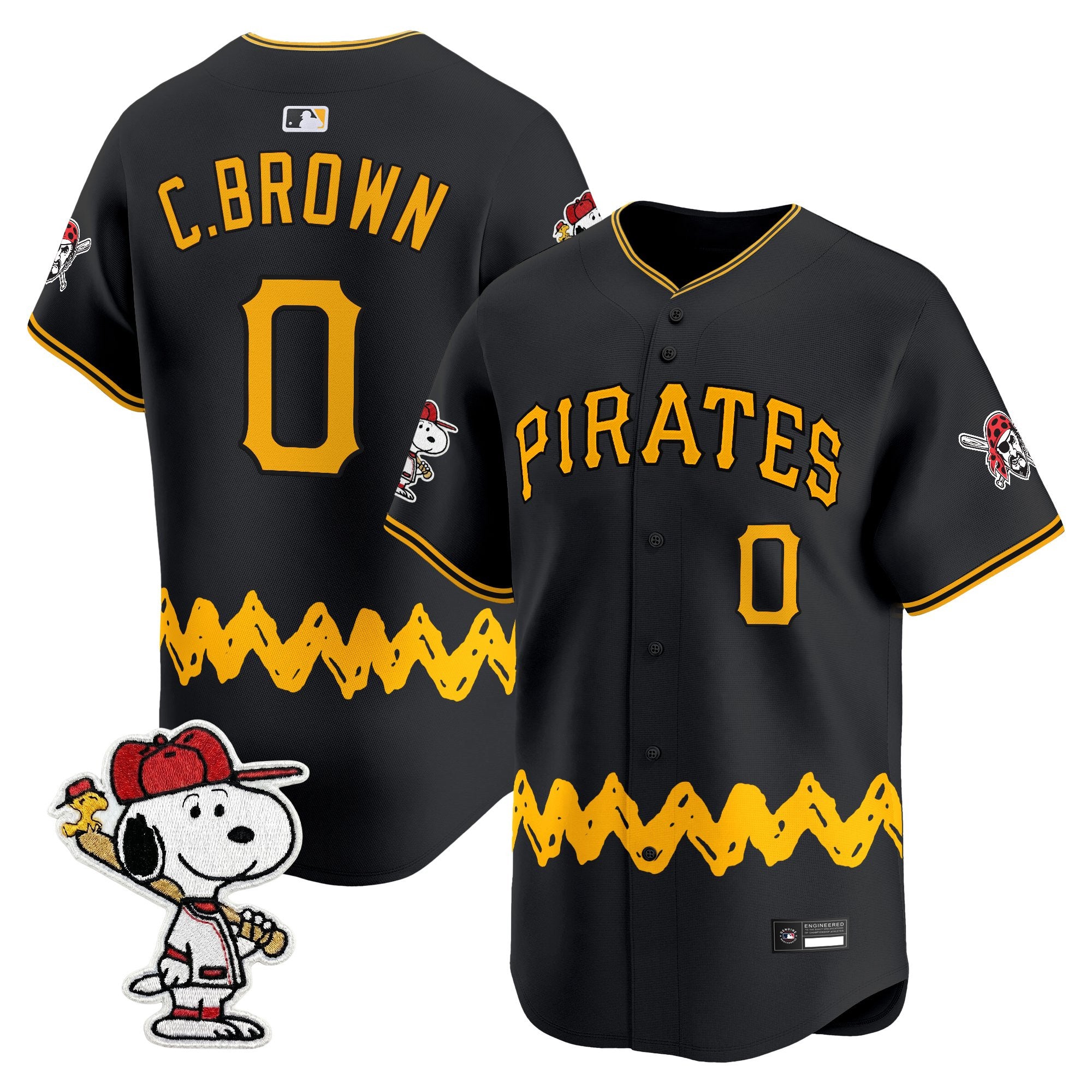 Men's Pittsburgh Pirates x Peanuts Vapor Premier Limited Jersey - Stitched