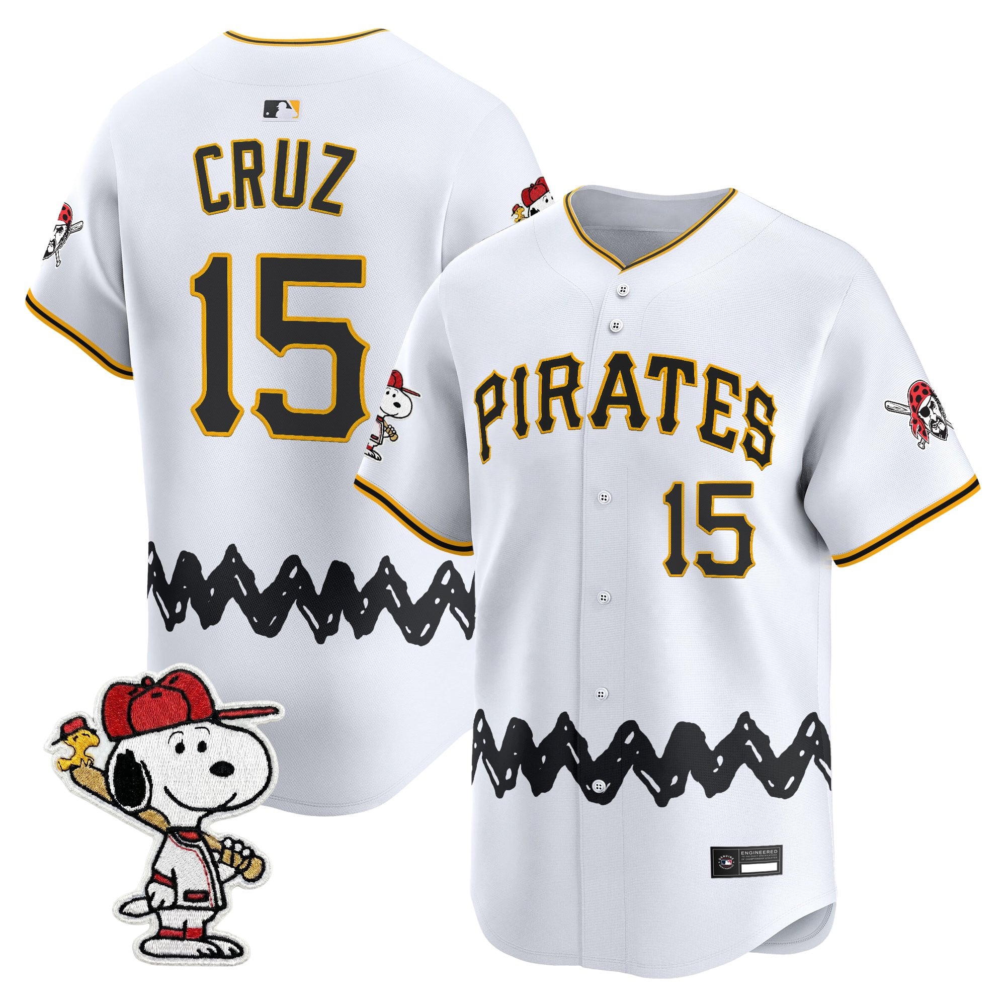 Men's Pittsburgh Pirates x Peanuts Vapor Premier Limited Jersey - Stitched