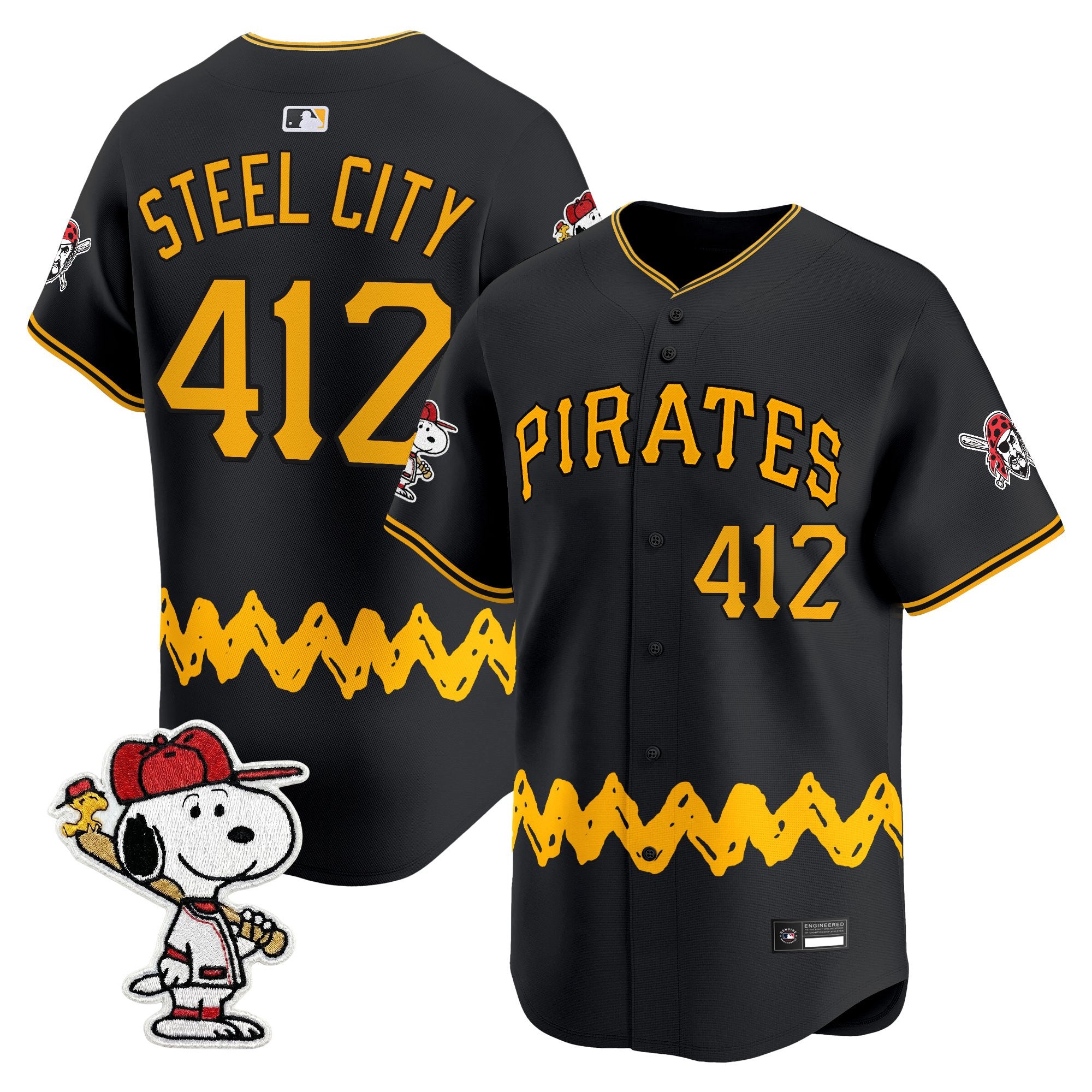 Men's Pittsburgh Pirates x Peanuts Vapor Premier Limited Jersey - Stitched