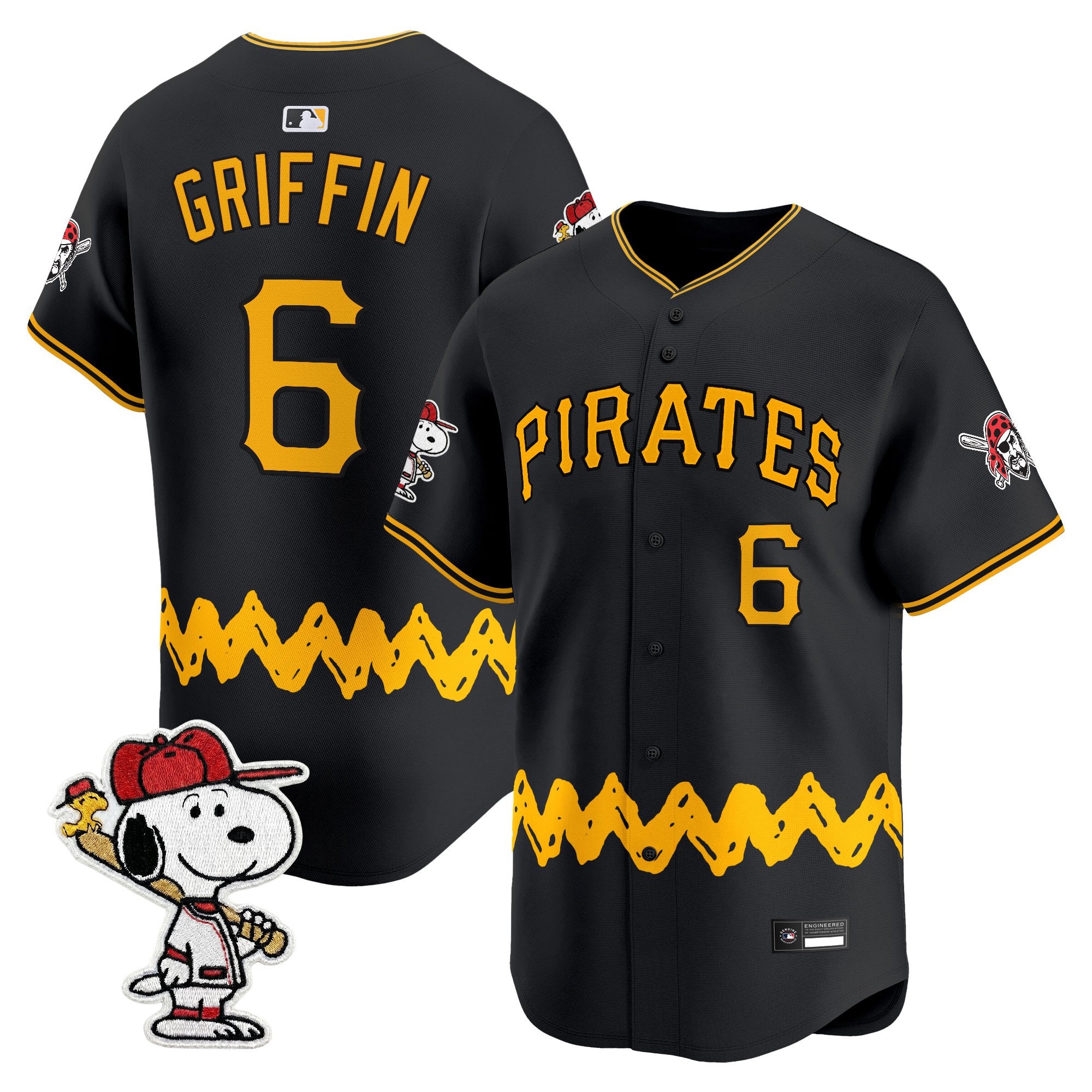 Men's Pittsburgh Pirates x Peanuts Vapor Premier Limited Jersey - Stitched