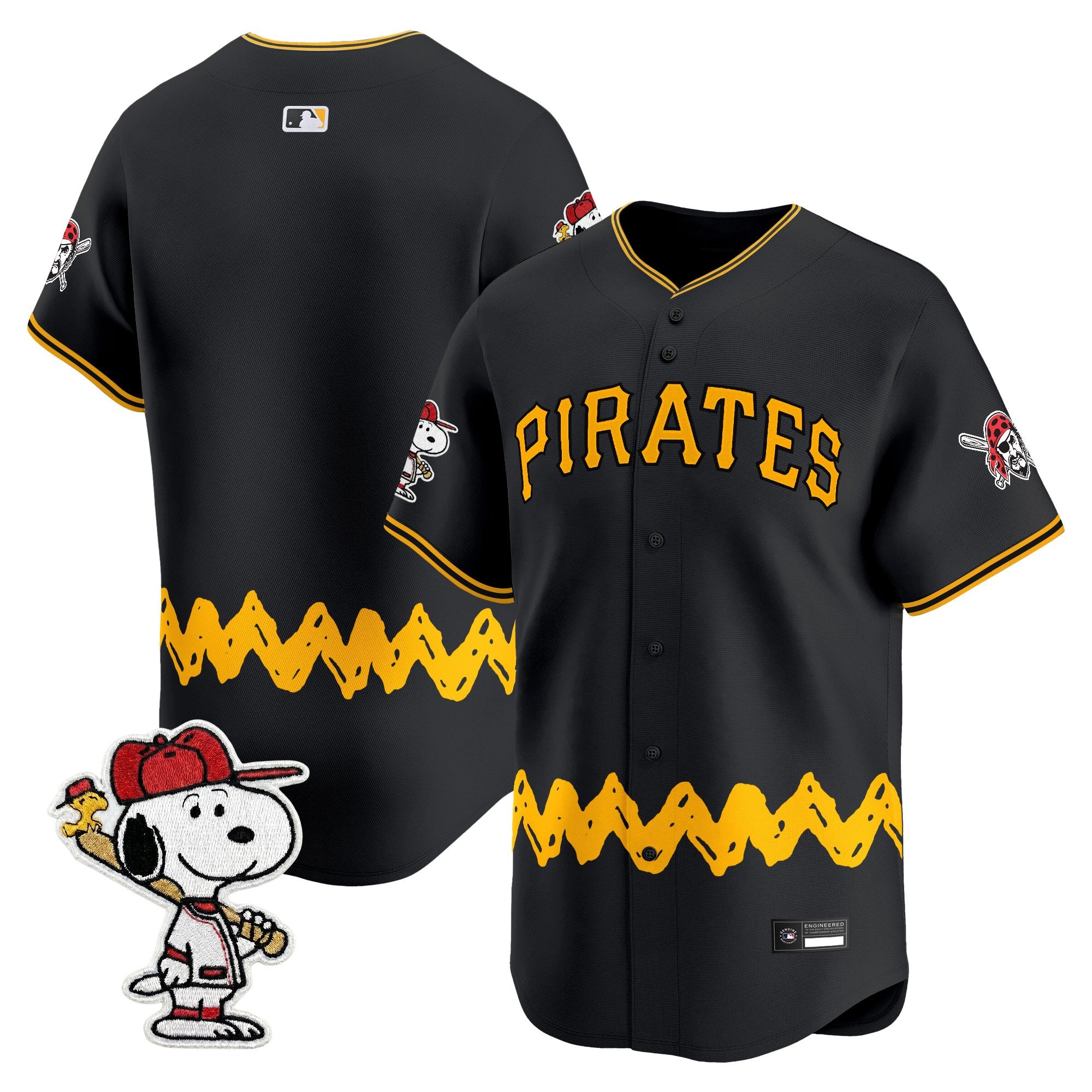 Men's Pittsburgh Pirates x Peanuts Vapor Premier Limited Jersey - Stitched