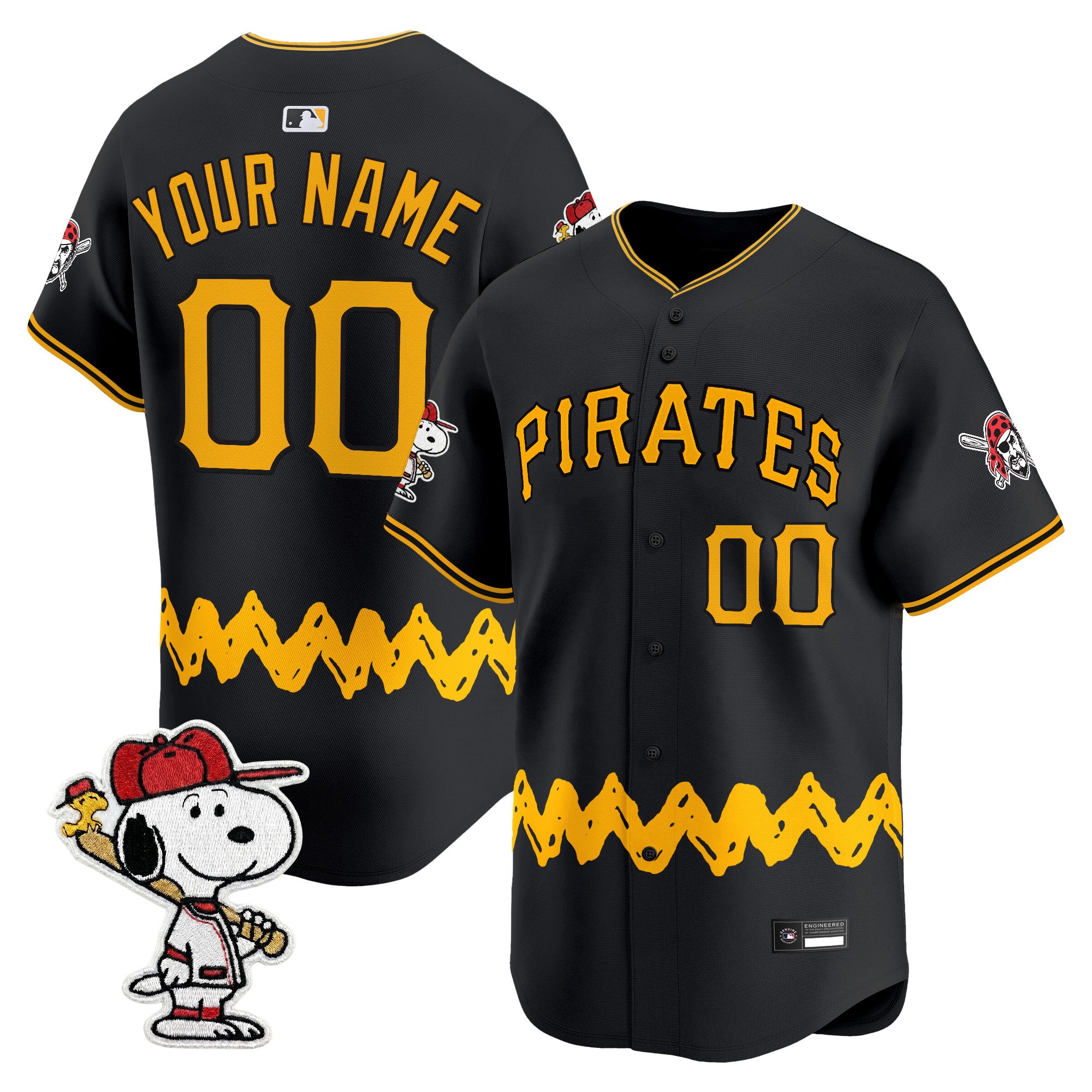 Pittsburgh Pirates x Peanuts Vapor Premier Limited Custom Jersey - Stitched