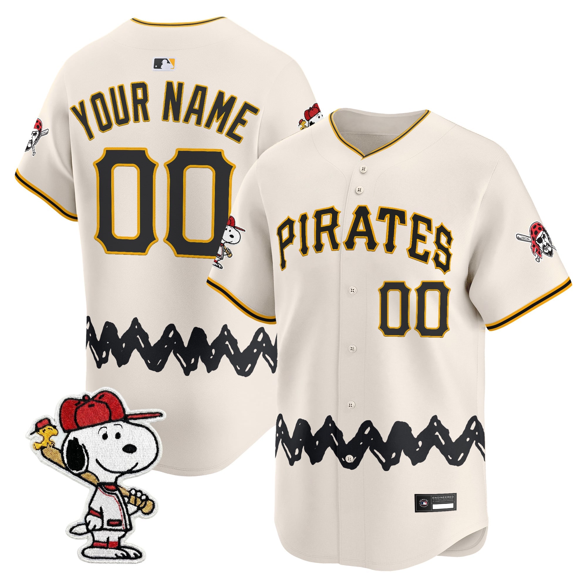 Pittsburgh Pirates x Peanuts Vapor Premier Limited Custom Jersey - Stitched
