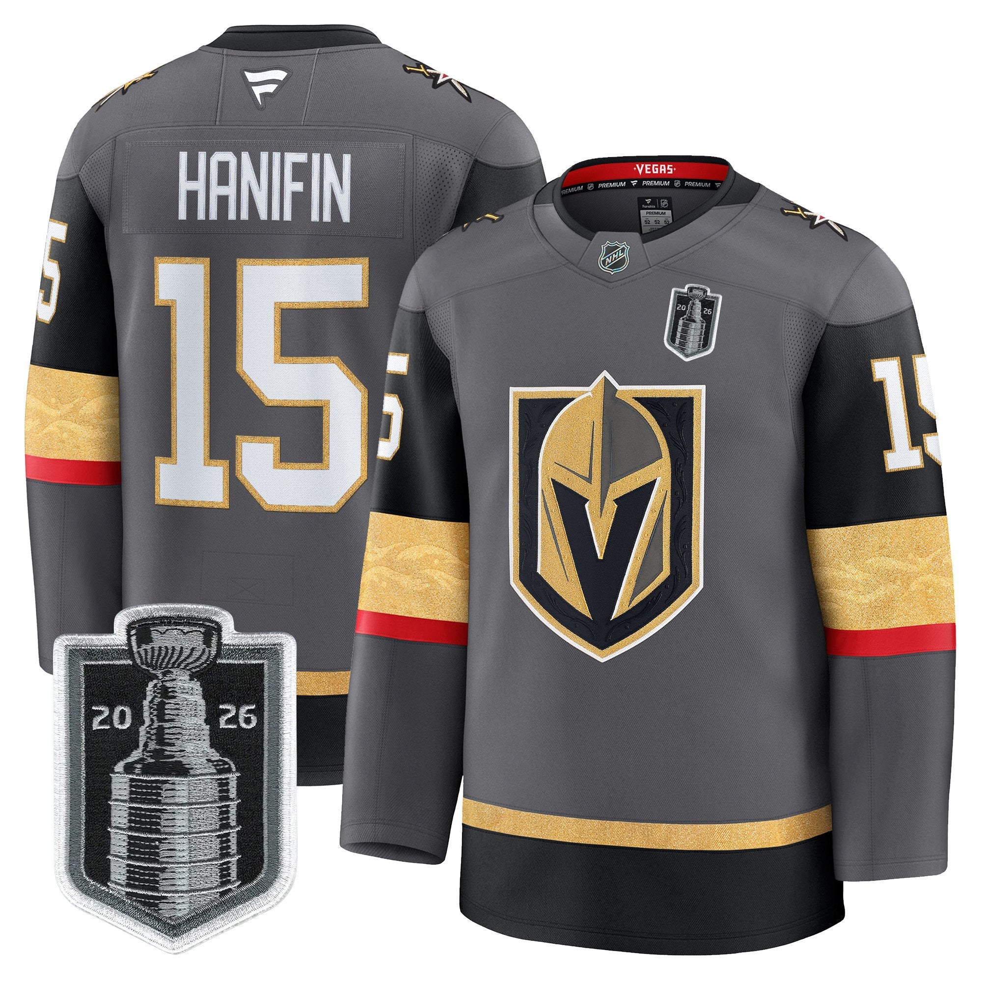 Men's Vegas Golden Knights 2026 Stanley Cup Patch Premium Jersey - All Stitched