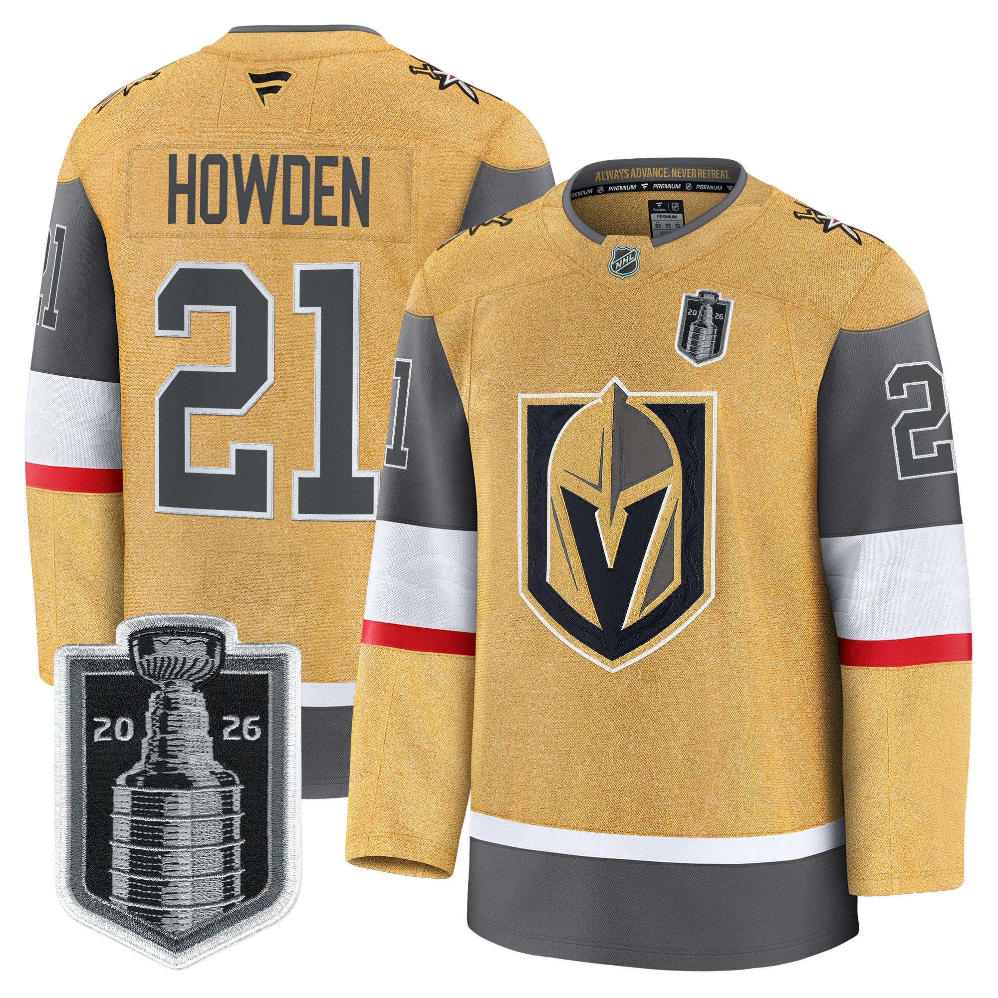 Men's Vegas Golden Knights 2026 Stanley Cup Patch Premium Jersey - All Stitched