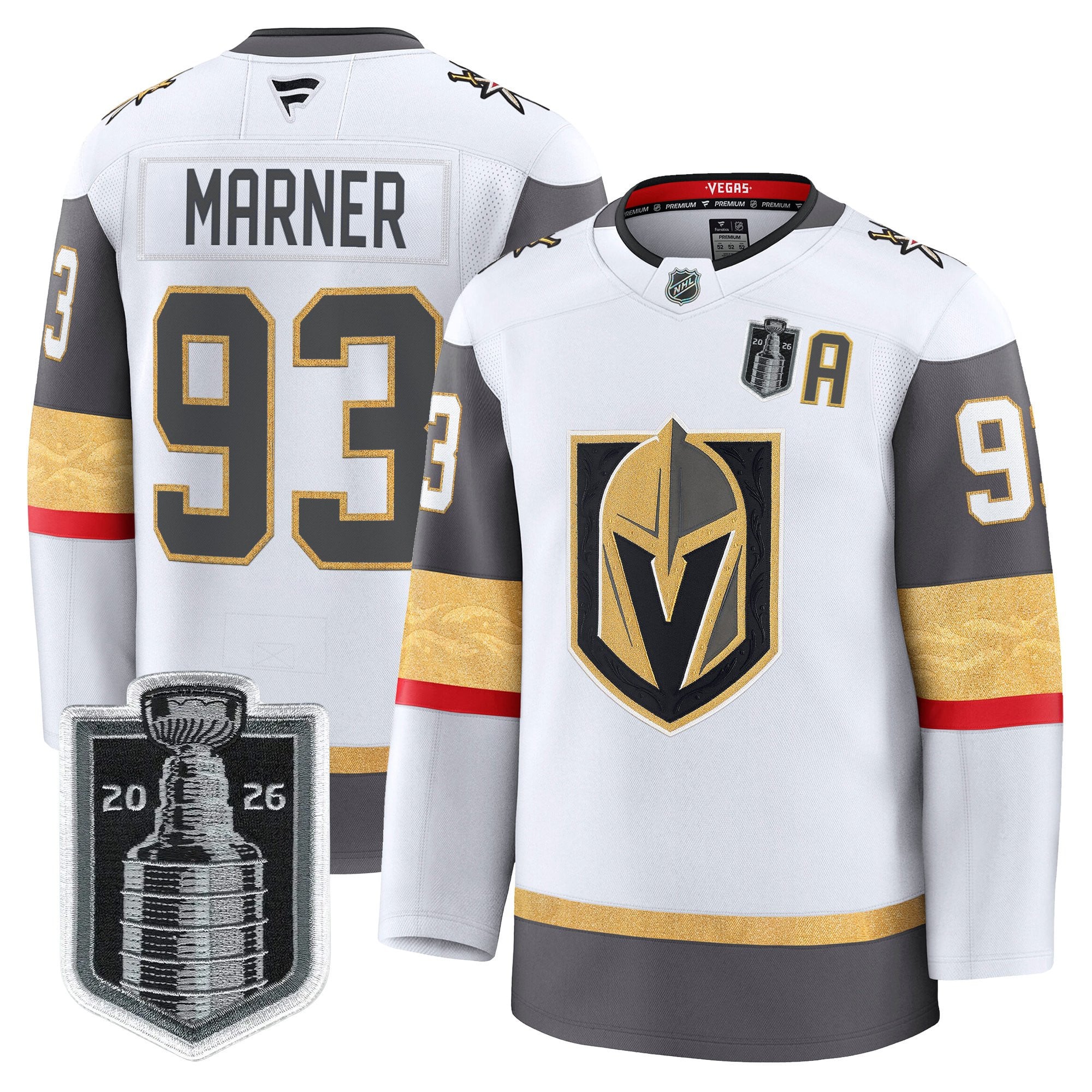Men's Vegas Golden Knights 2026 Stanley Cup Patch Premium Jersey - All Stitched