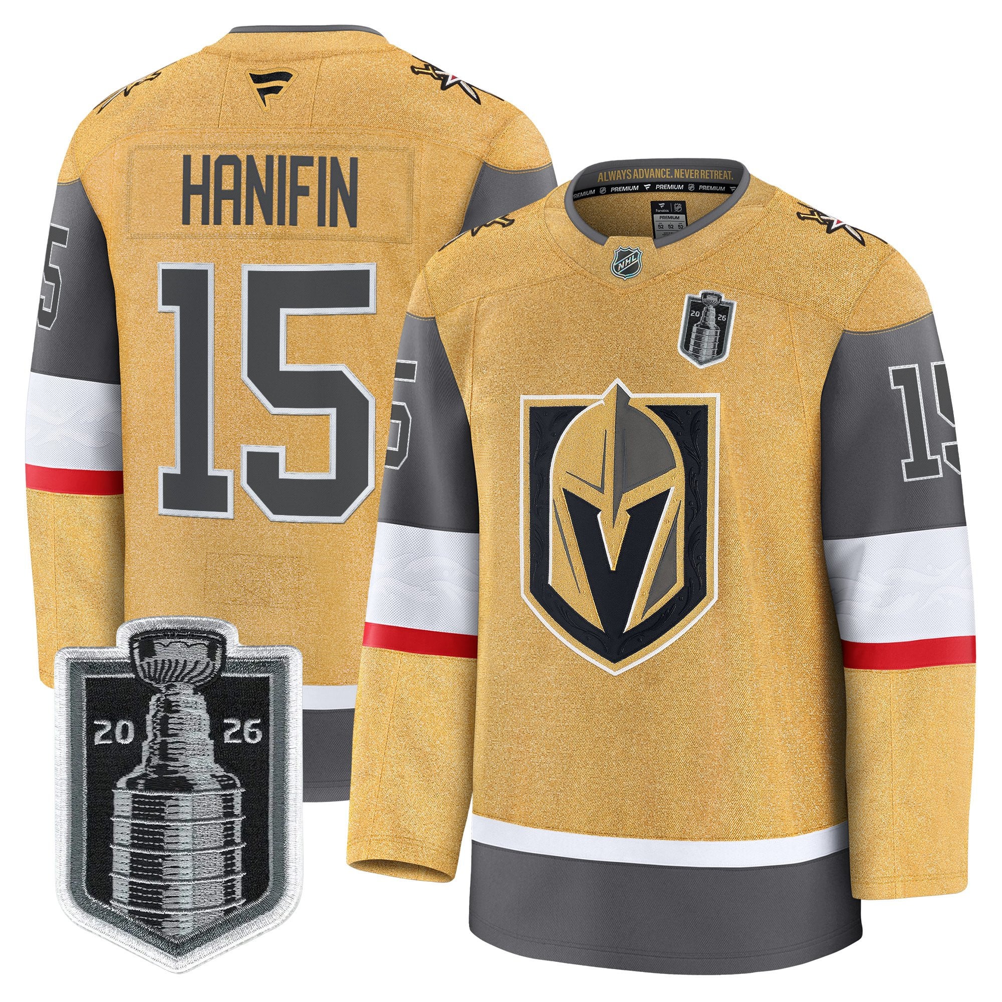 Men's Vegas Golden Knights 2026 Stanley Cup Patch Premium Jersey - All Stitched
