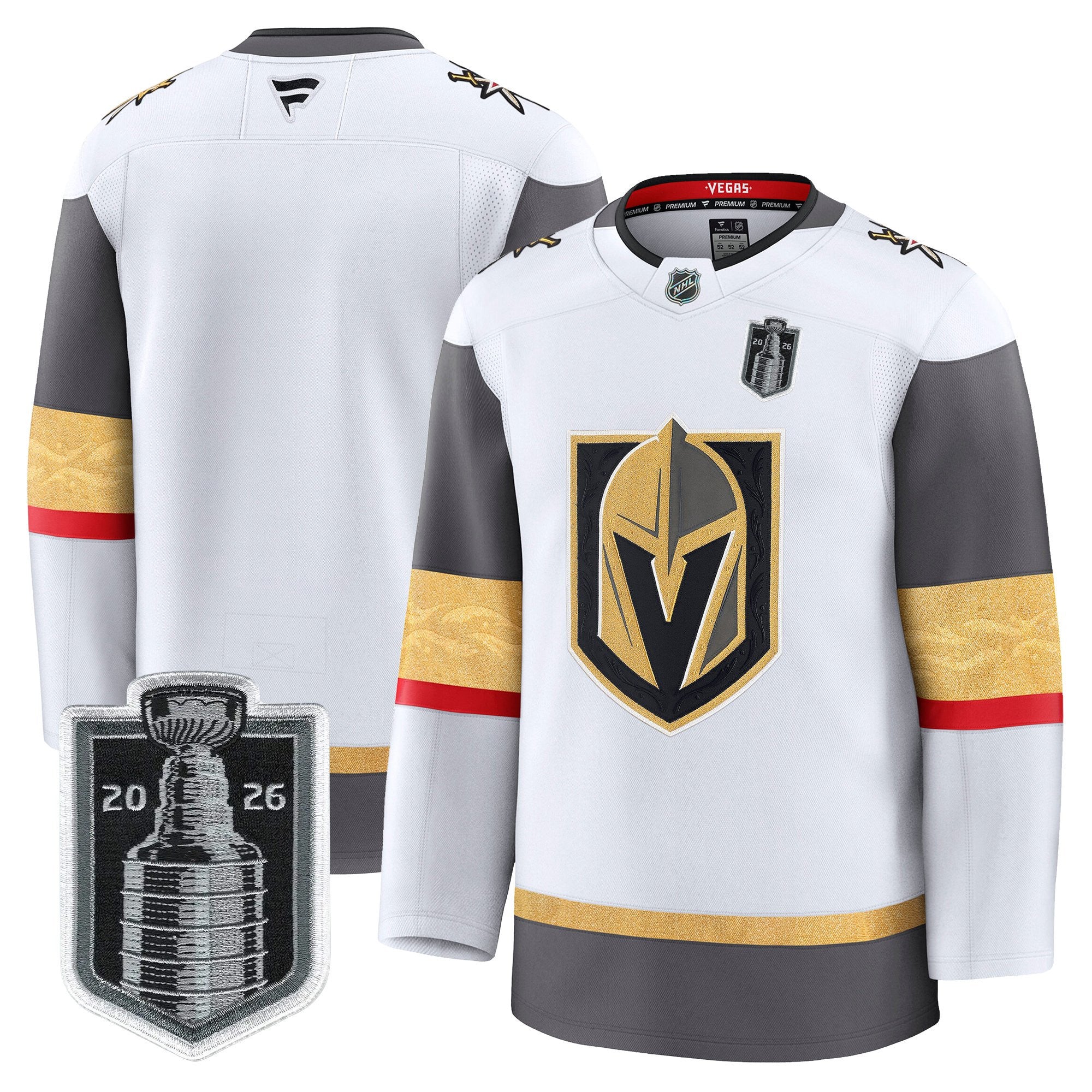 Men's Vegas Golden Knights 2026 Stanley Cup Patch Premium Jersey - All Stitched