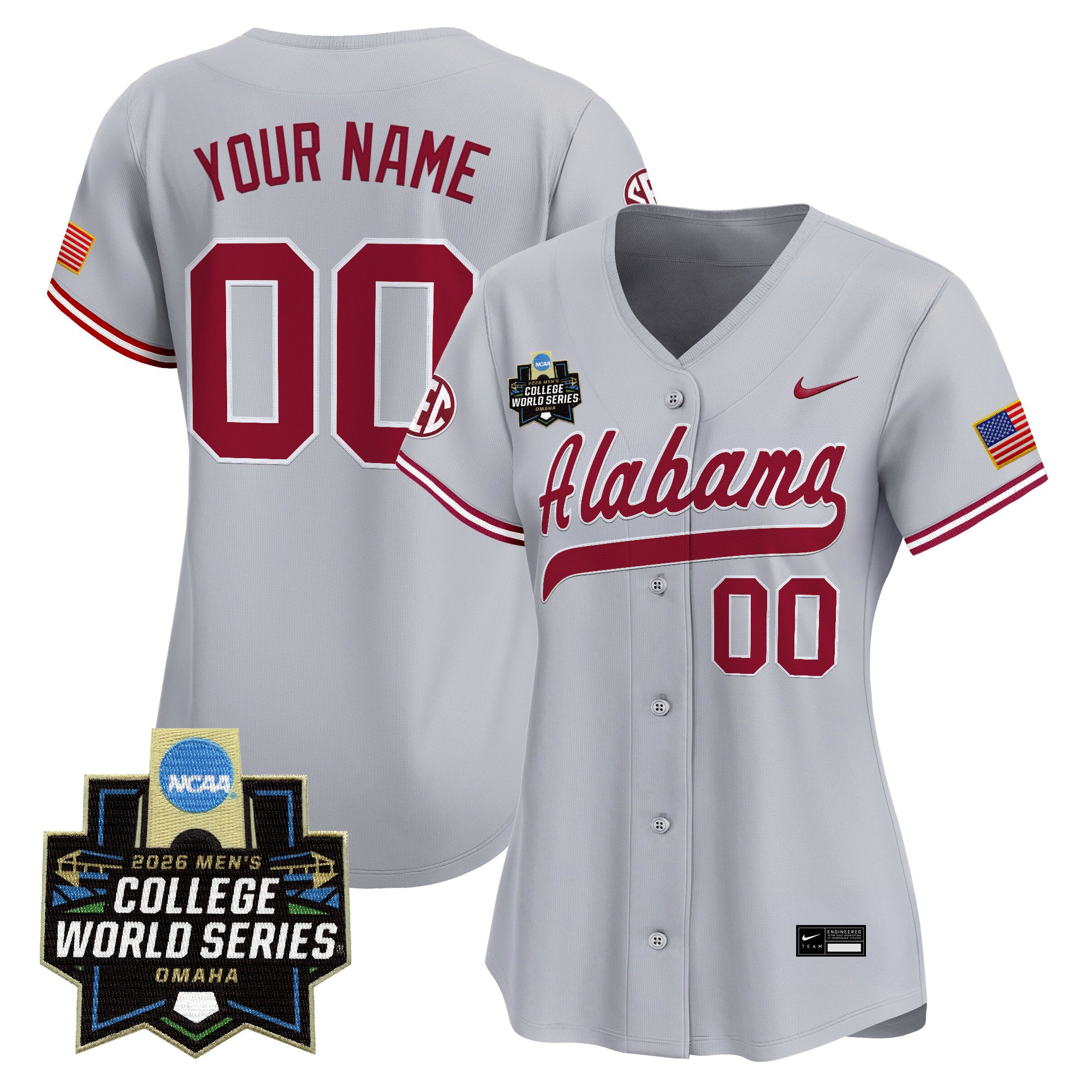 Alabama Crimson Tide 2026 World Series Vapor Premier Limited Custom Jersey - All Stitched