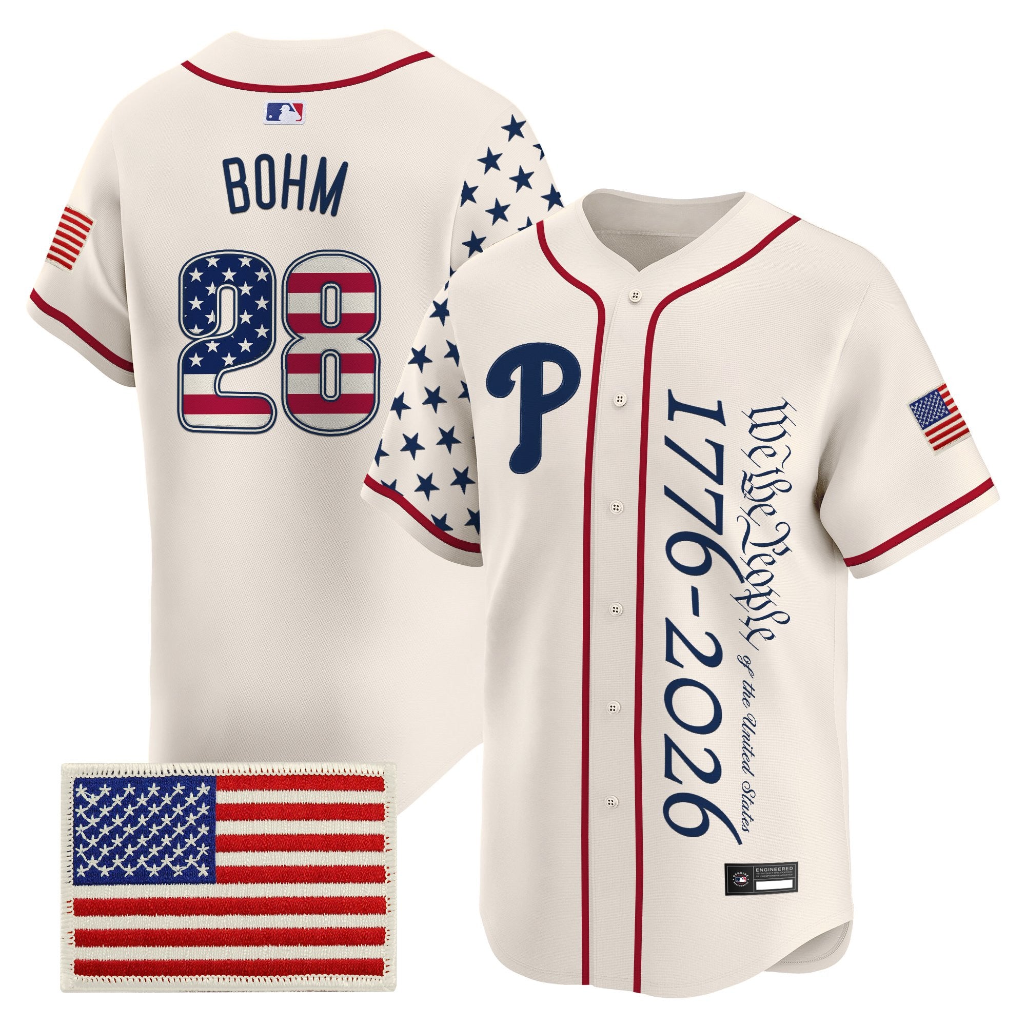 Men's Philadelphia Phillies "America 250 Edition" Vapor Premier Limited Jersey V2 - Stitched
