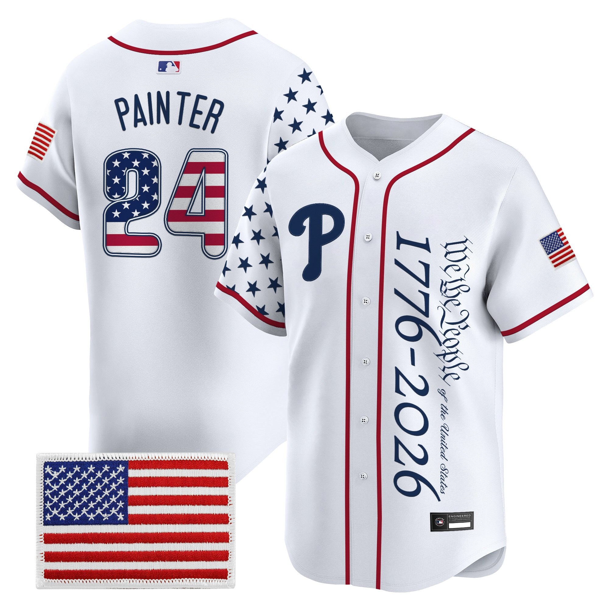 Men's Philadelphia Phillies "America 250 Edition" Vapor Premier Limited Jersey V2 - Stitched