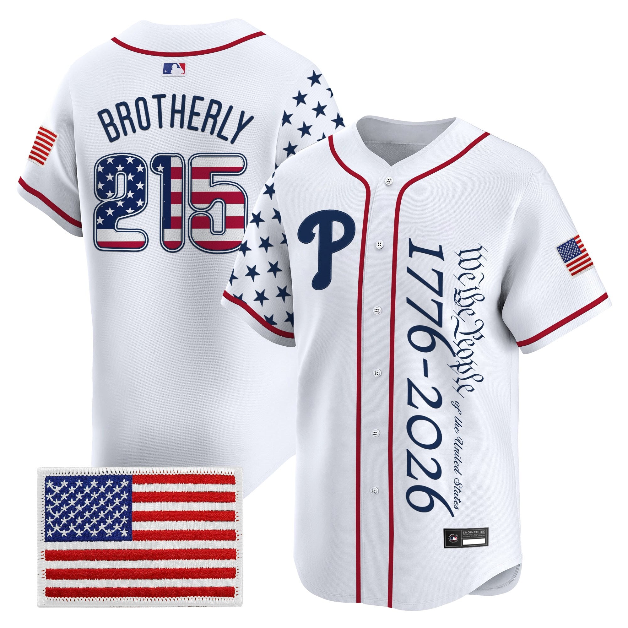 Men's Philadelphia Phillies "America 250 Edition" Vapor Premier Limited Jersey V2 - Stitched