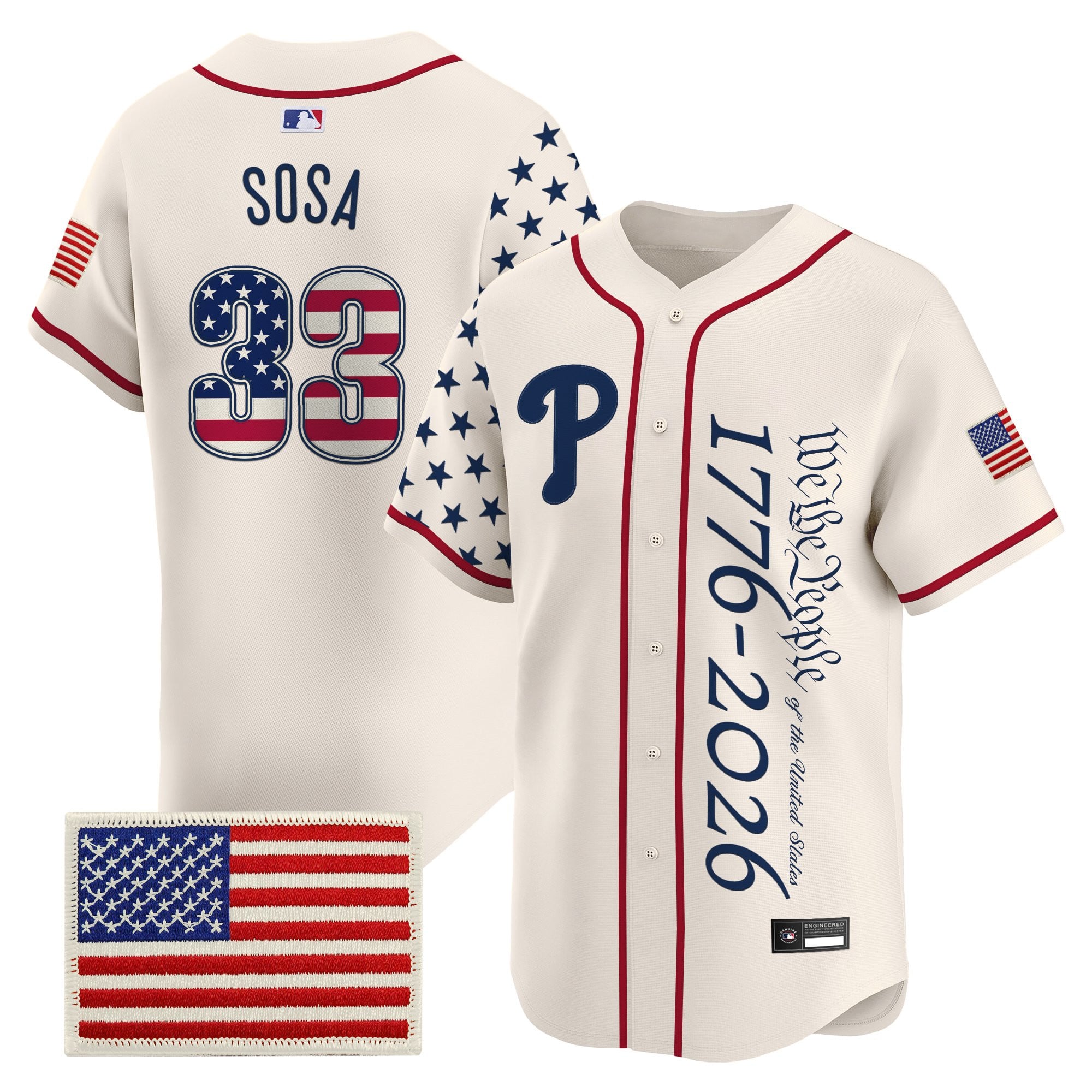 Men's Philadelphia Phillies "America 250 Edition" Vapor Premier Limited Jersey V2 - Stitched