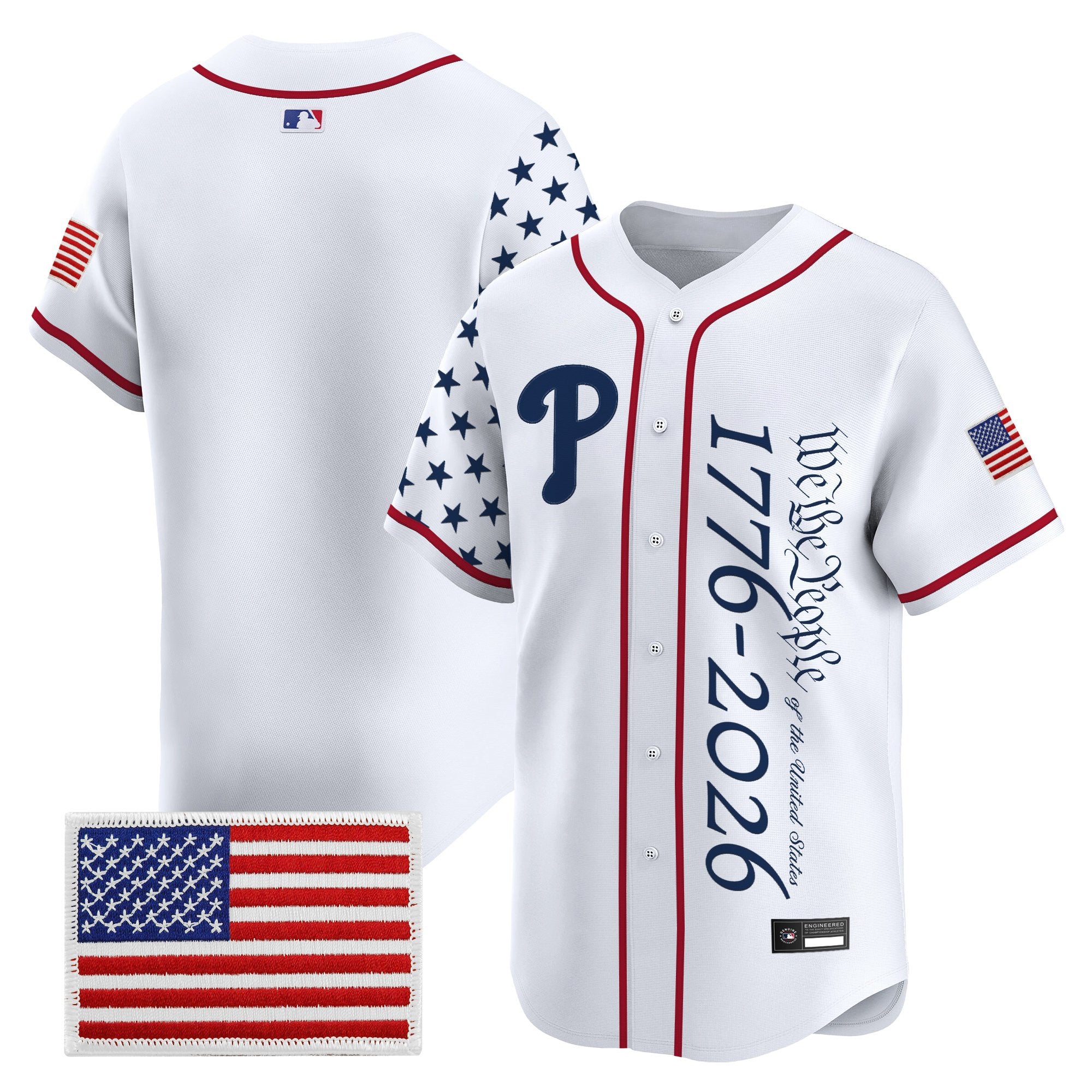 Men's Philadelphia Phillies "America 250 Edition" Vapor Premier Limited Jersey V2 - Stitched