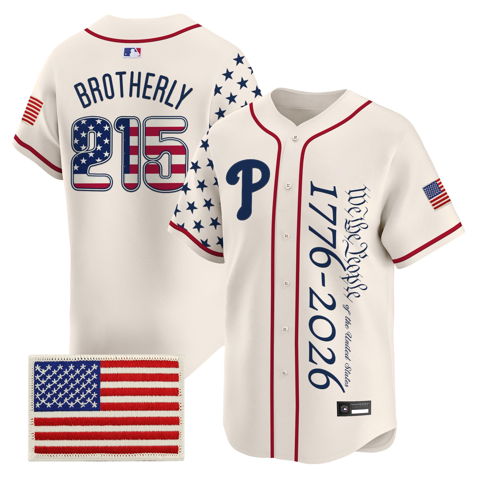 Men's Philadelphia Phillies "America 250 Edition" Vapor Premier Limited Jersey V2 - Stitched