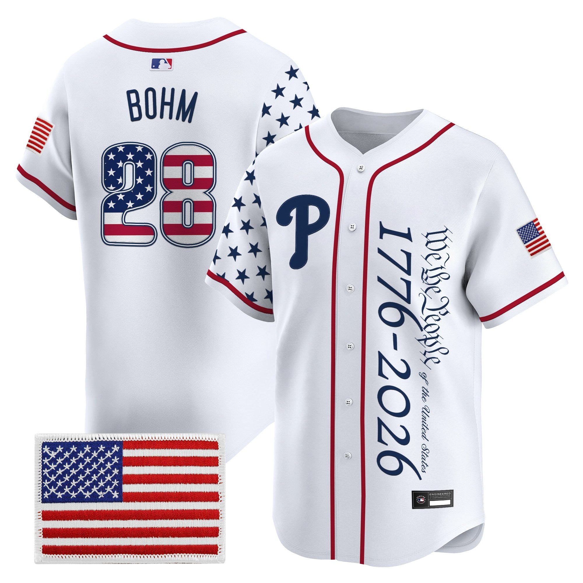 Men's Philadelphia Phillies "America 250 Edition" Vapor Premier Limited Jersey V2 - Stitched