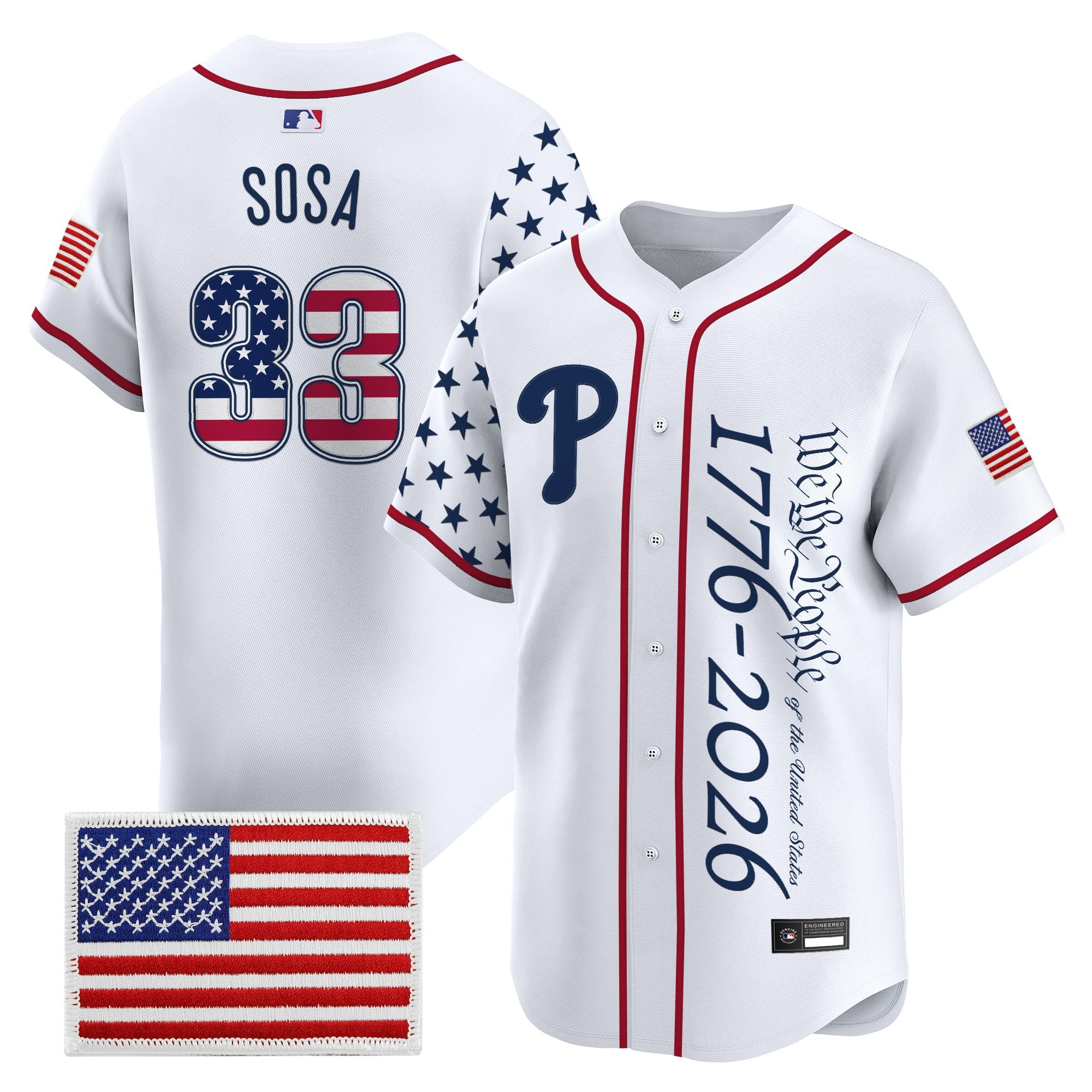 Men's Philadelphia Phillies "America 250 Edition" Vapor Premier Limited Jersey V2 - Stitched