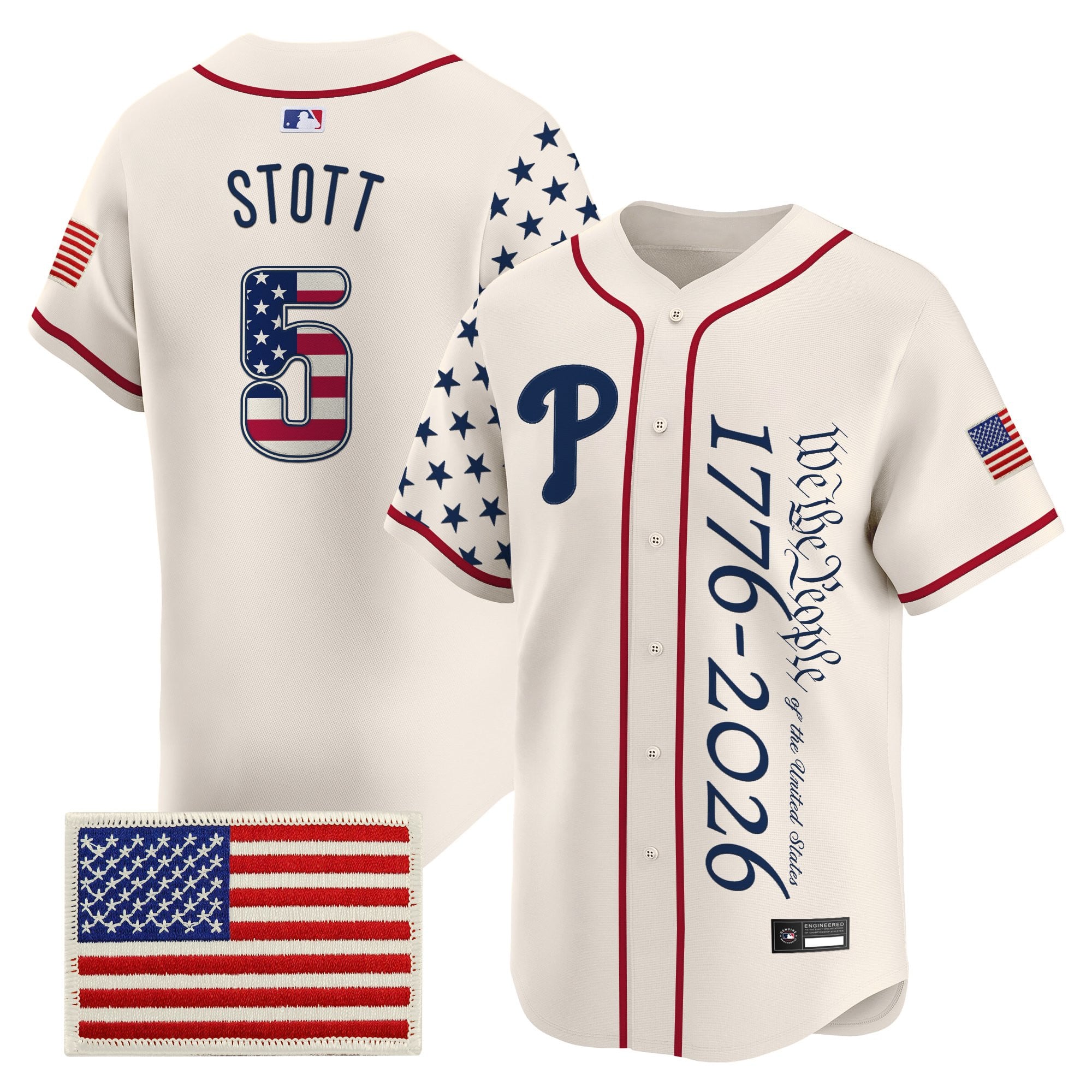 Men's Philadelphia Phillies "America 250 Edition" Vapor Premier Limited Jersey V2 - Stitched