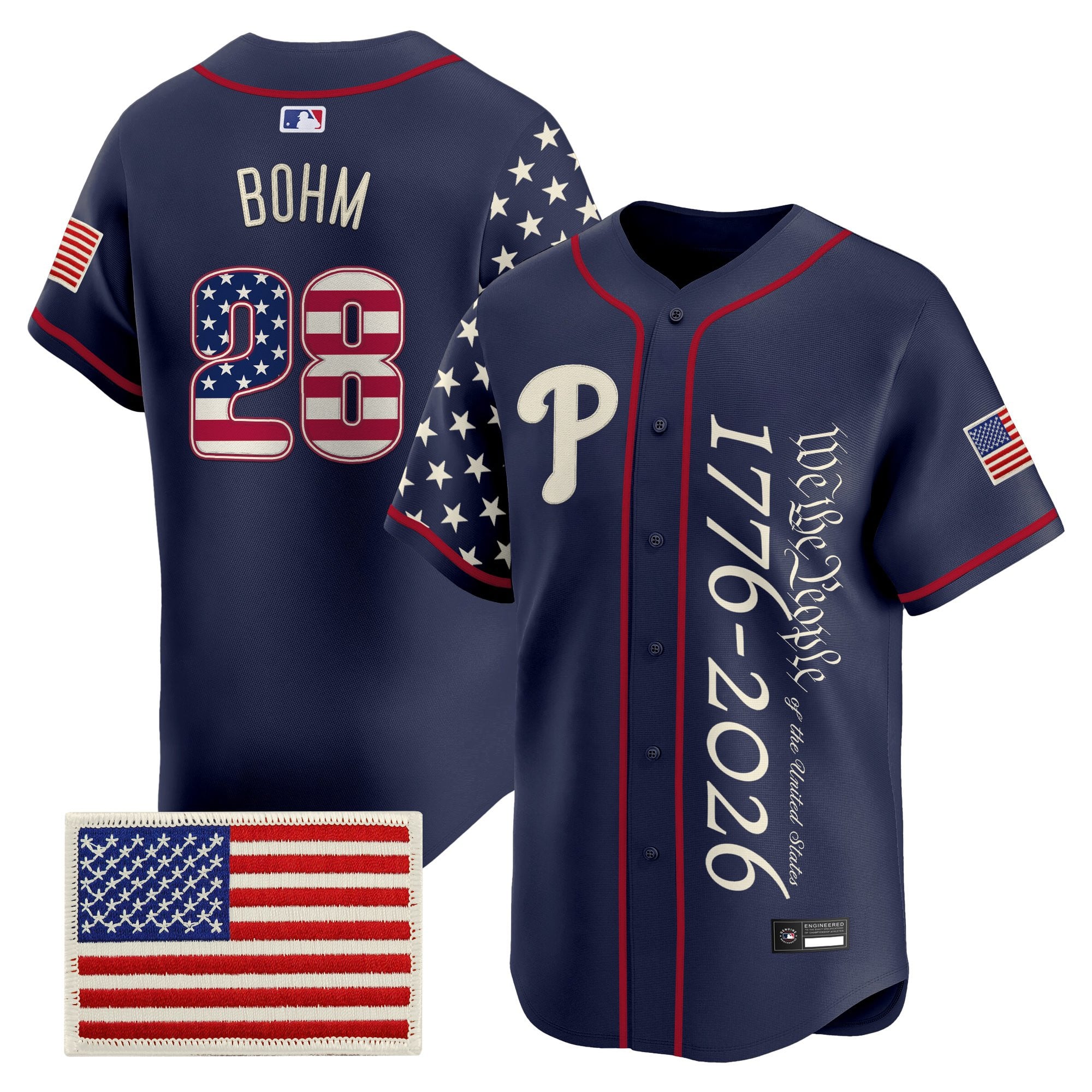 Men's Philadelphia Phillies "America 250 Edition" Vapor Premier Limited Jersey V2 - Stitched