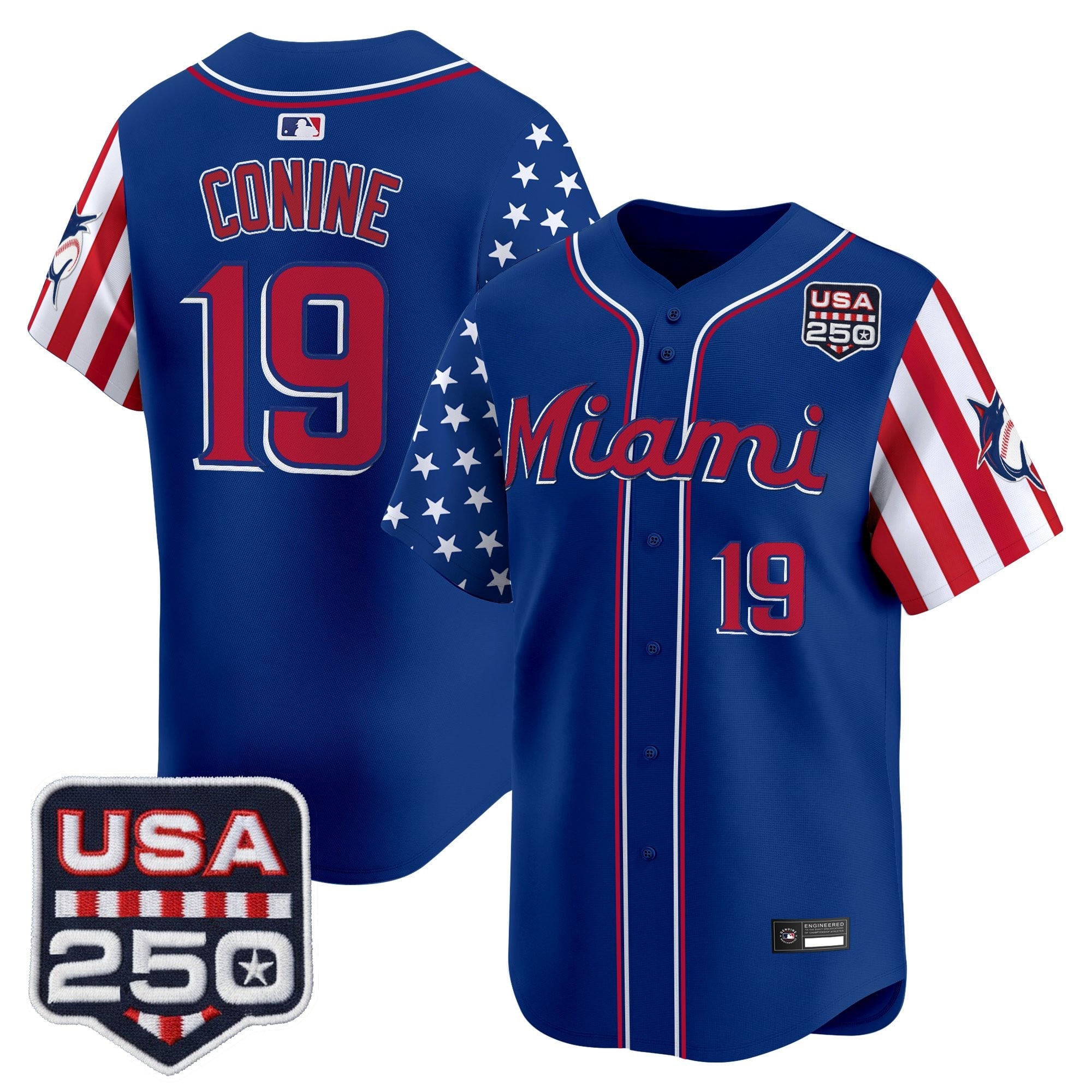 Men's Miami Marlins "America 250 Edition" Vapor Premier Limited Jersey - All Stitched