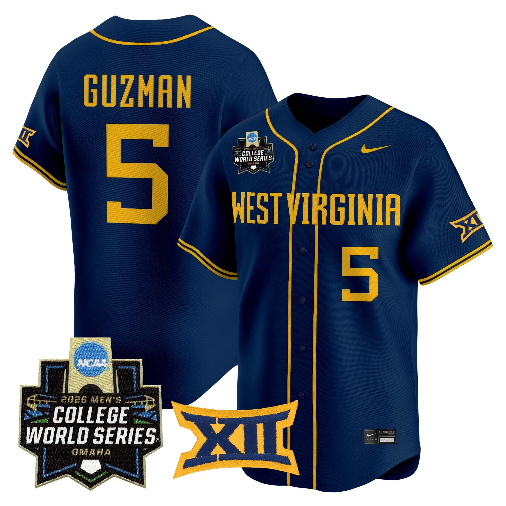 Men's West Virginia Mountaineers 2026 World Series Vapor Premier Limited Jersey V2 - All Stitched