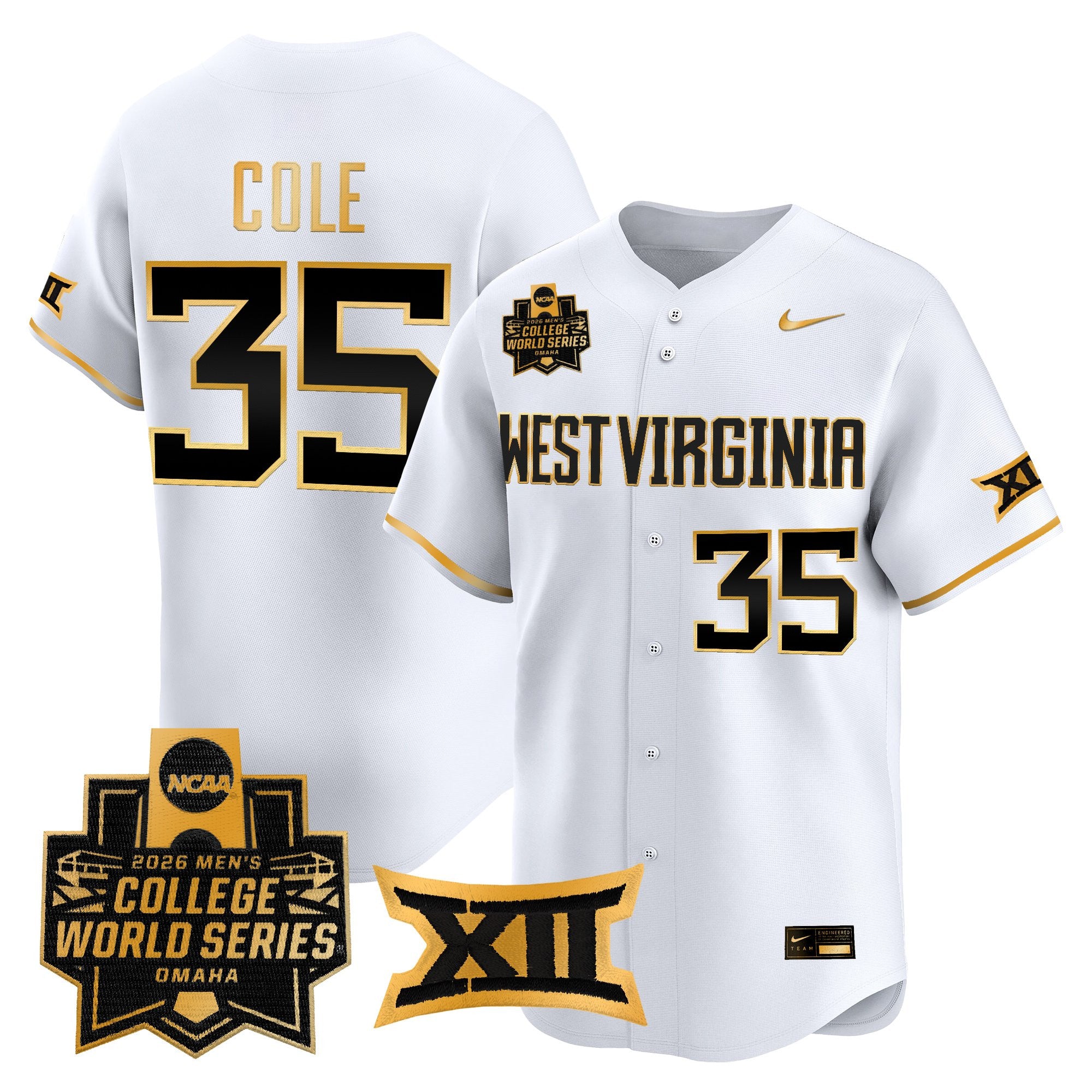Men's West Virginia Mountaineers 2026 World Series Vapor Premier Limited Jersey V2 - All Stitched