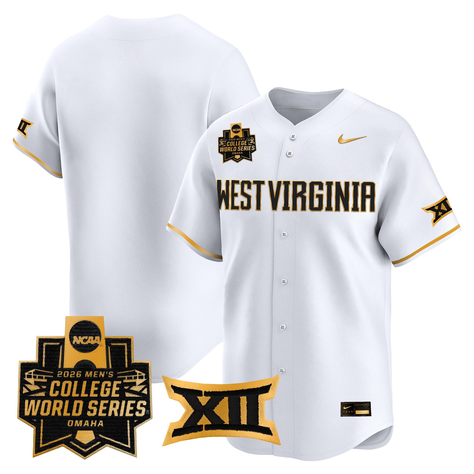 Men's West Virginia Mountaineers 2026 World Series Vapor Premier Limited Jersey V2 - All Stitched