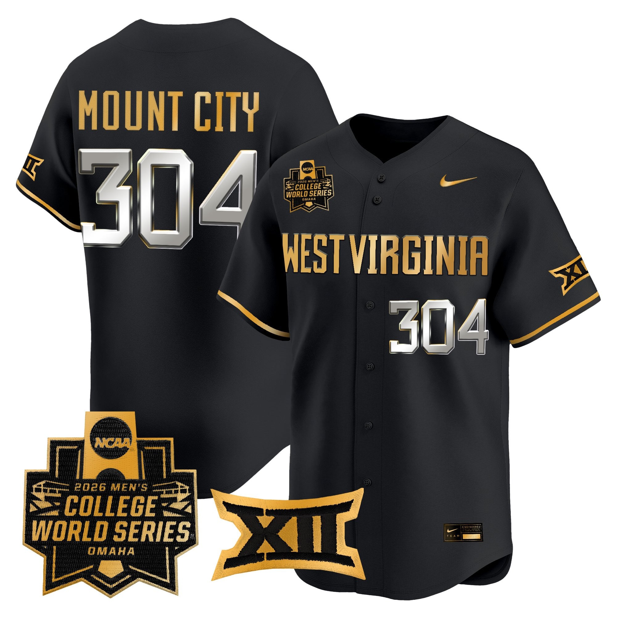 Men's West Virginia Mountaineers 2026 World Series Vapor Premier Limited Jersey V2 - All Stitched