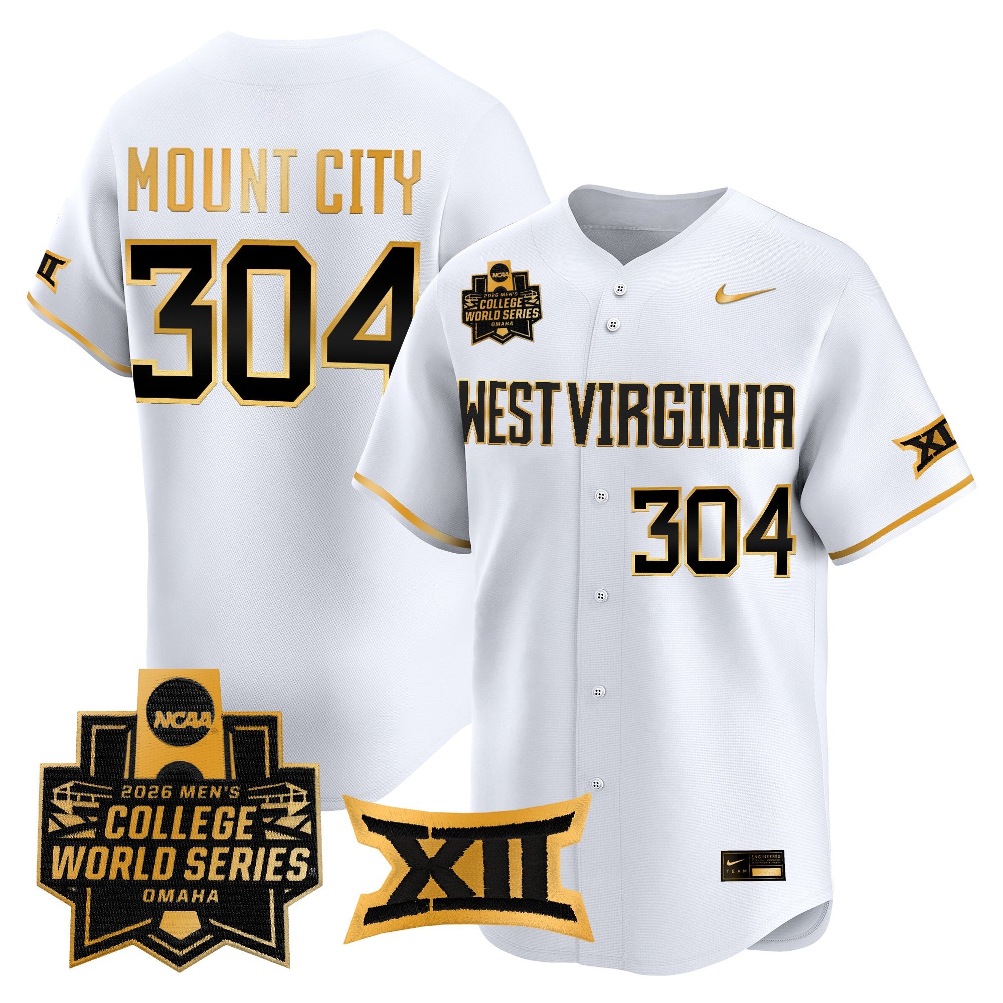 Men's West Virginia Mountaineers 2026 World Series Vapor Premier Limited Jersey V2 - All Stitched