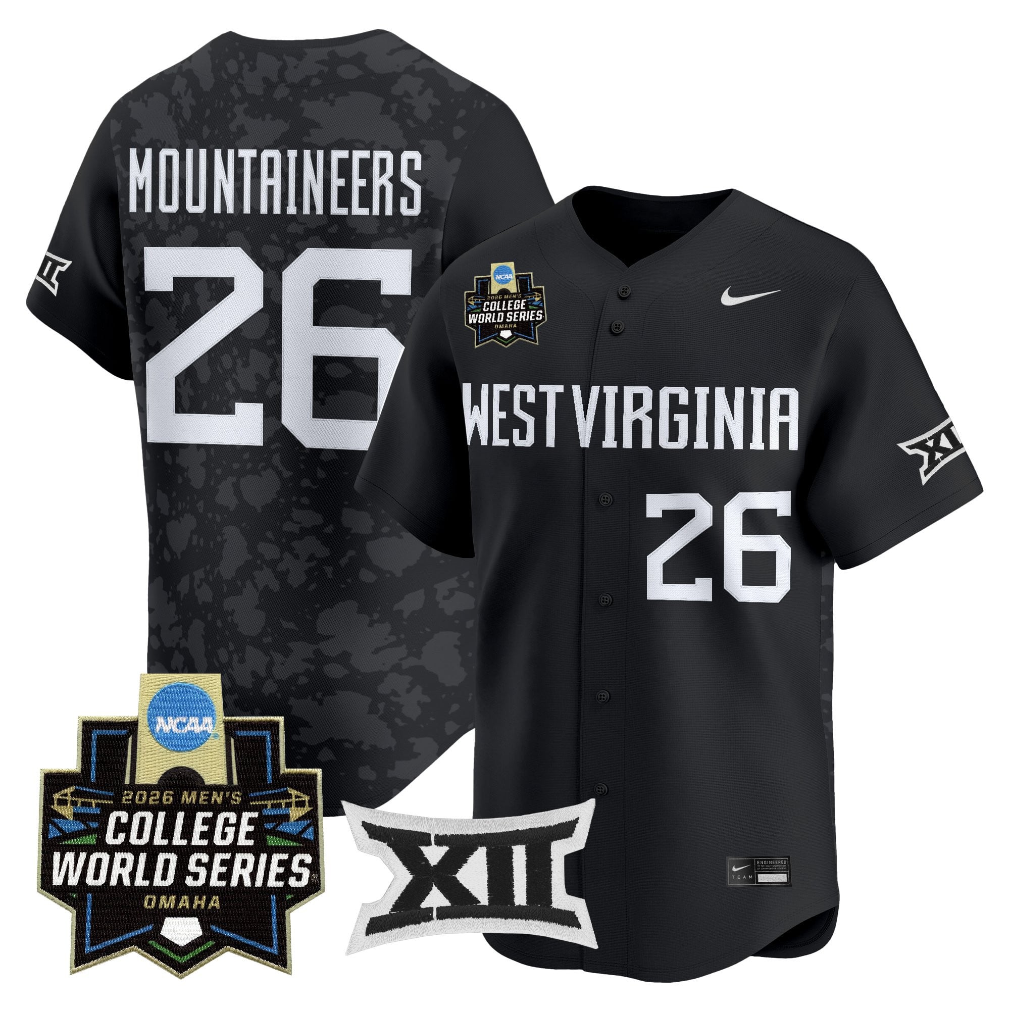 Men's West Virginia Mountaineers 2026 World Series Vapor Premier Limited Jersey V2 - All Stitched