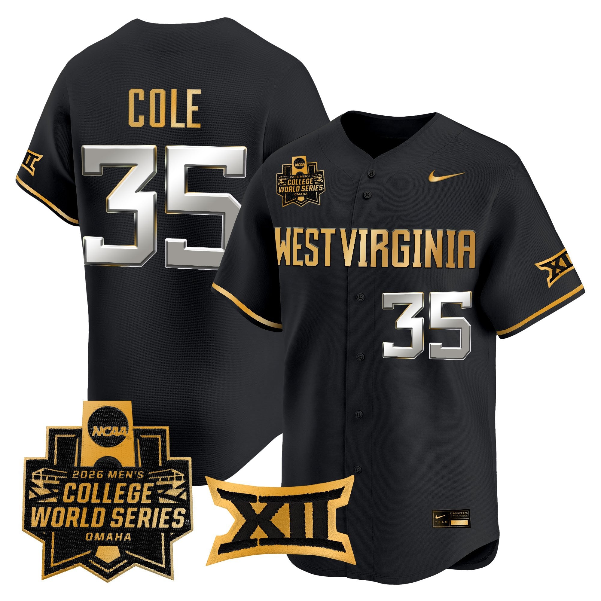 Men's West Virginia Mountaineers 2026 World Series Vapor Premier Limited Jersey V2 - All Stitched