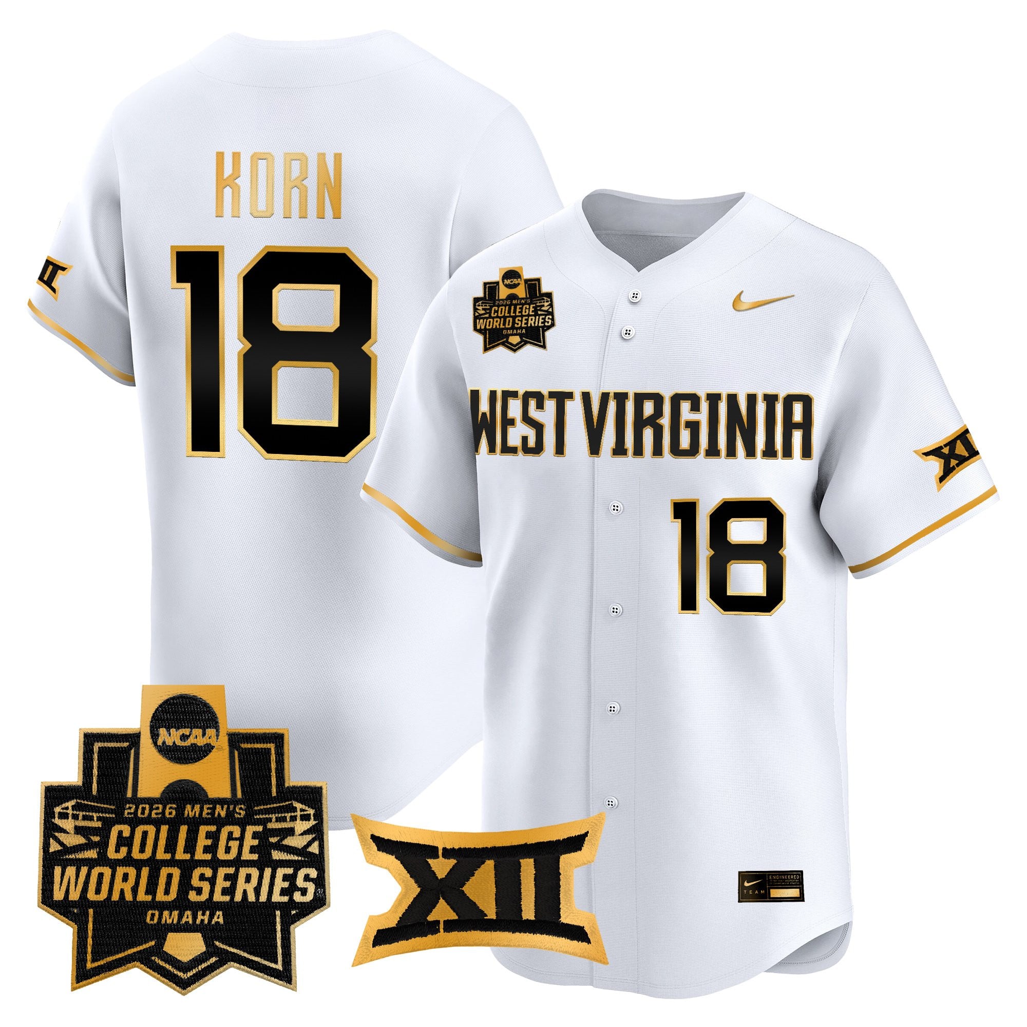 Men's West Virginia Mountaineers 2026 World Series Vapor Premier Limited Jersey V2 - All Stitched
