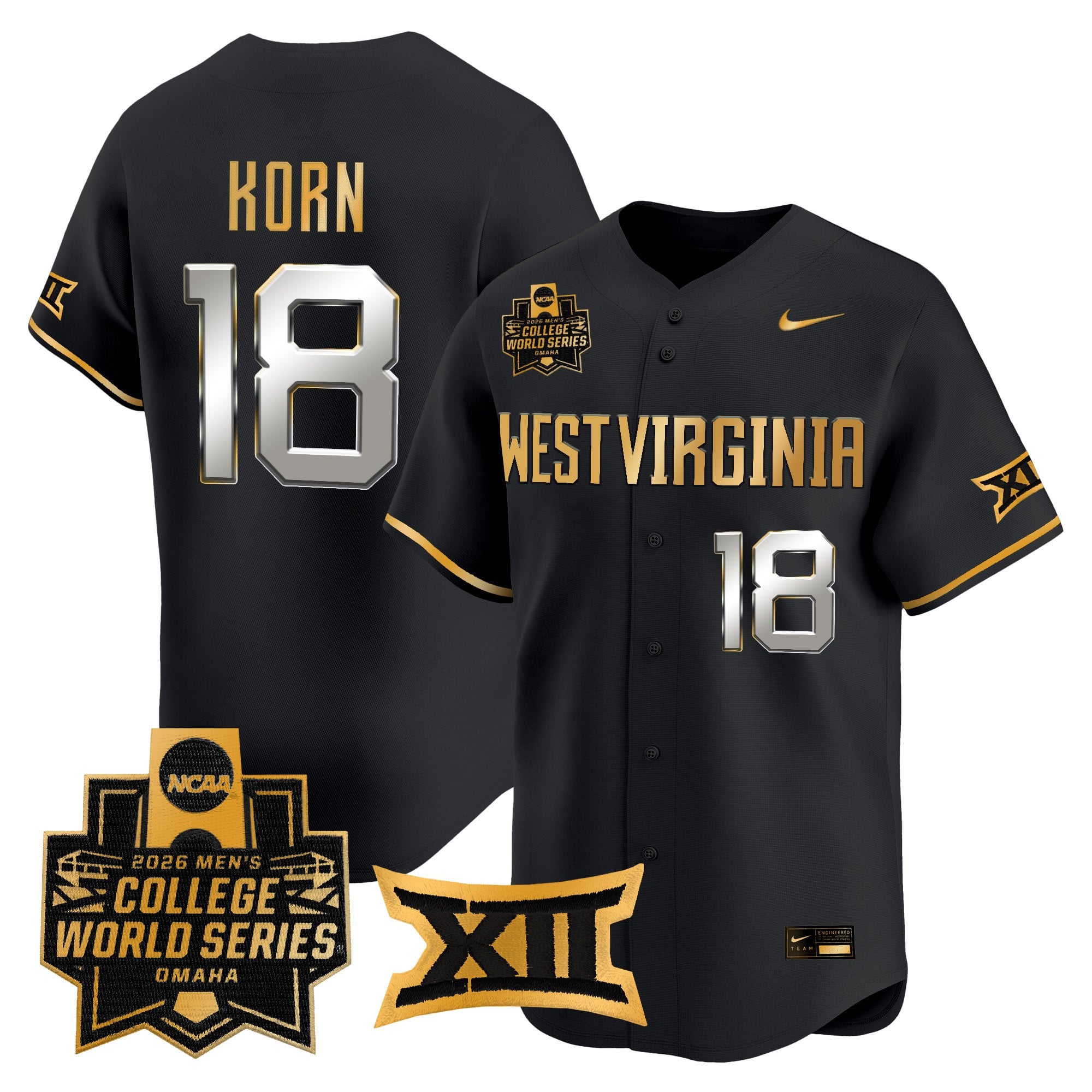 Men's West Virginia Mountaineers 2026 World Series Vapor Premier Limited Jersey V2 - All Stitched
