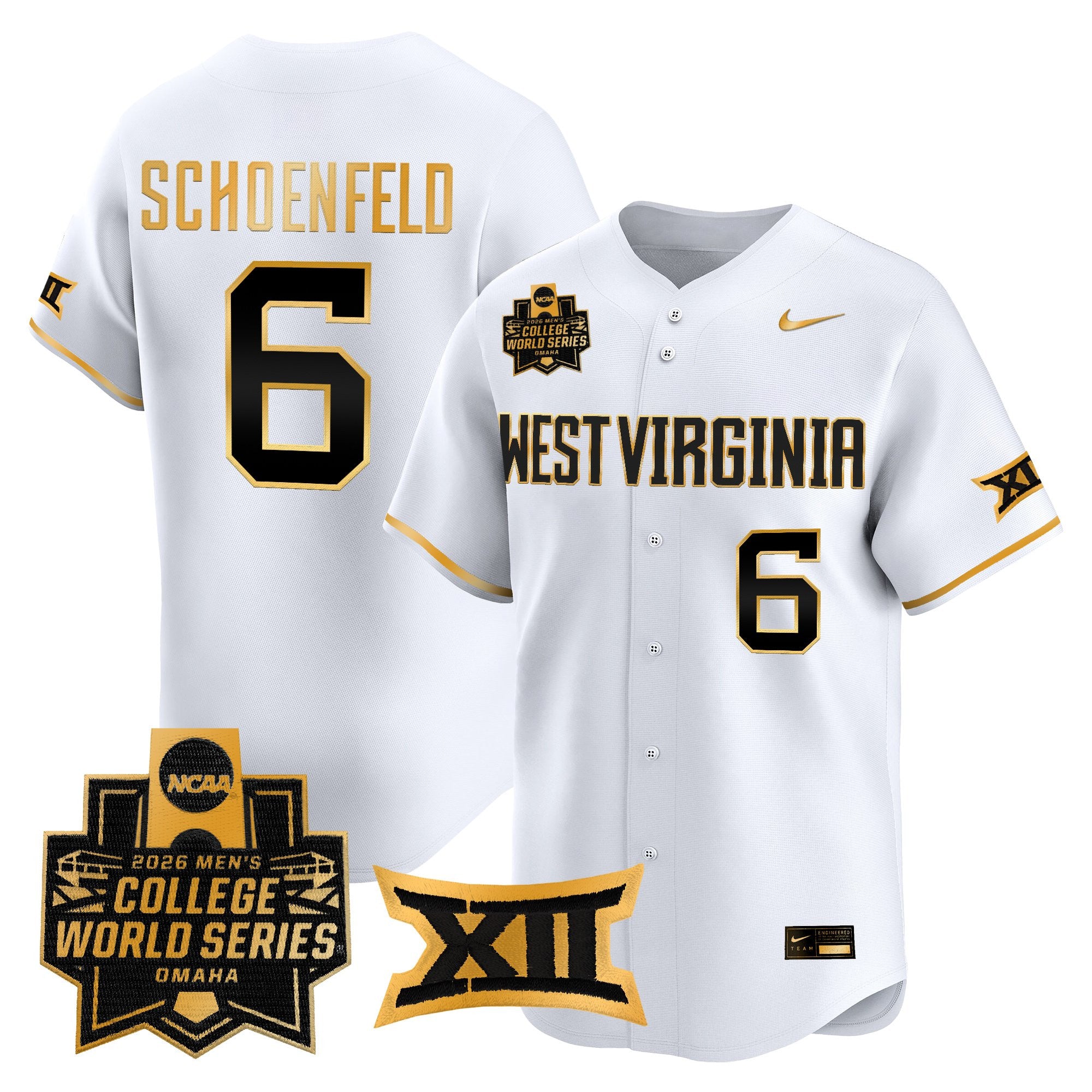 Men's West Virginia Mountaineers 2026 World Series Vapor Premier Limited Jersey V2 - All Stitched